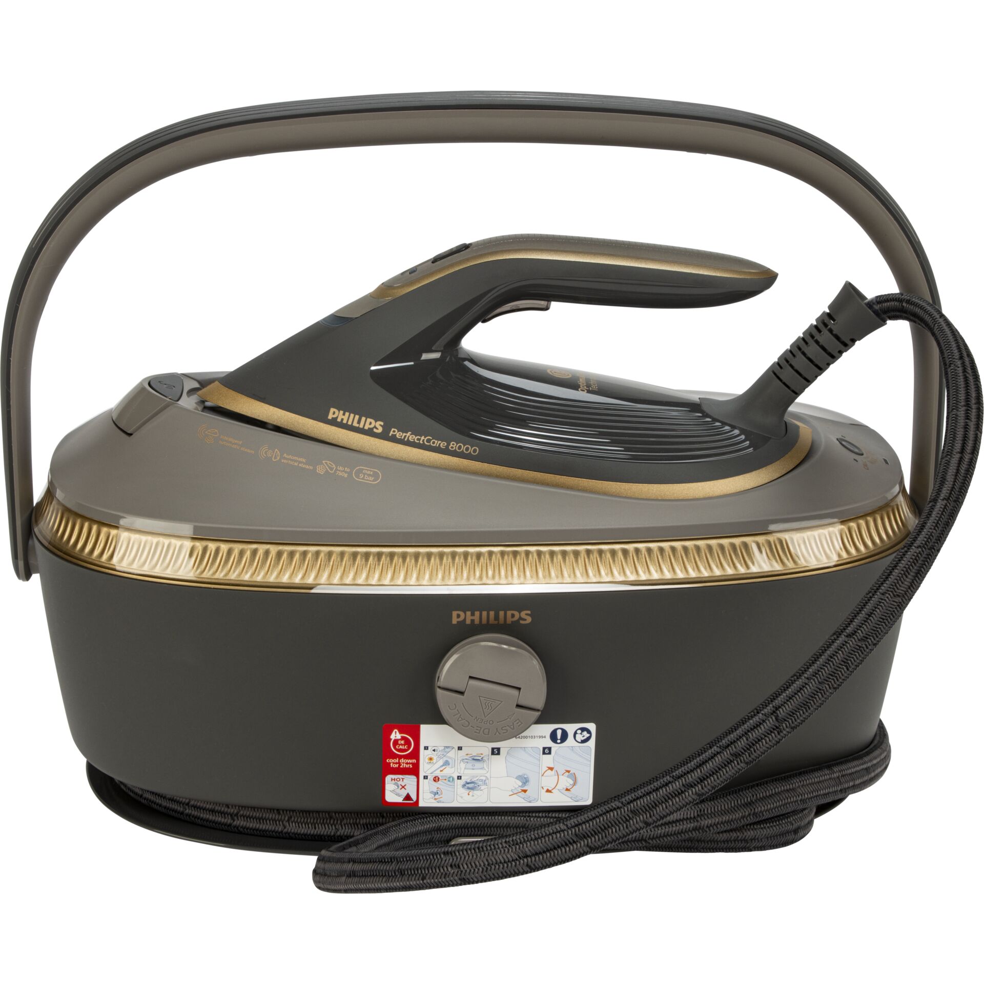 Dampfbügeleisen, Philips, Gold/accent, Koffergriff/Handgriff, Stromkabel