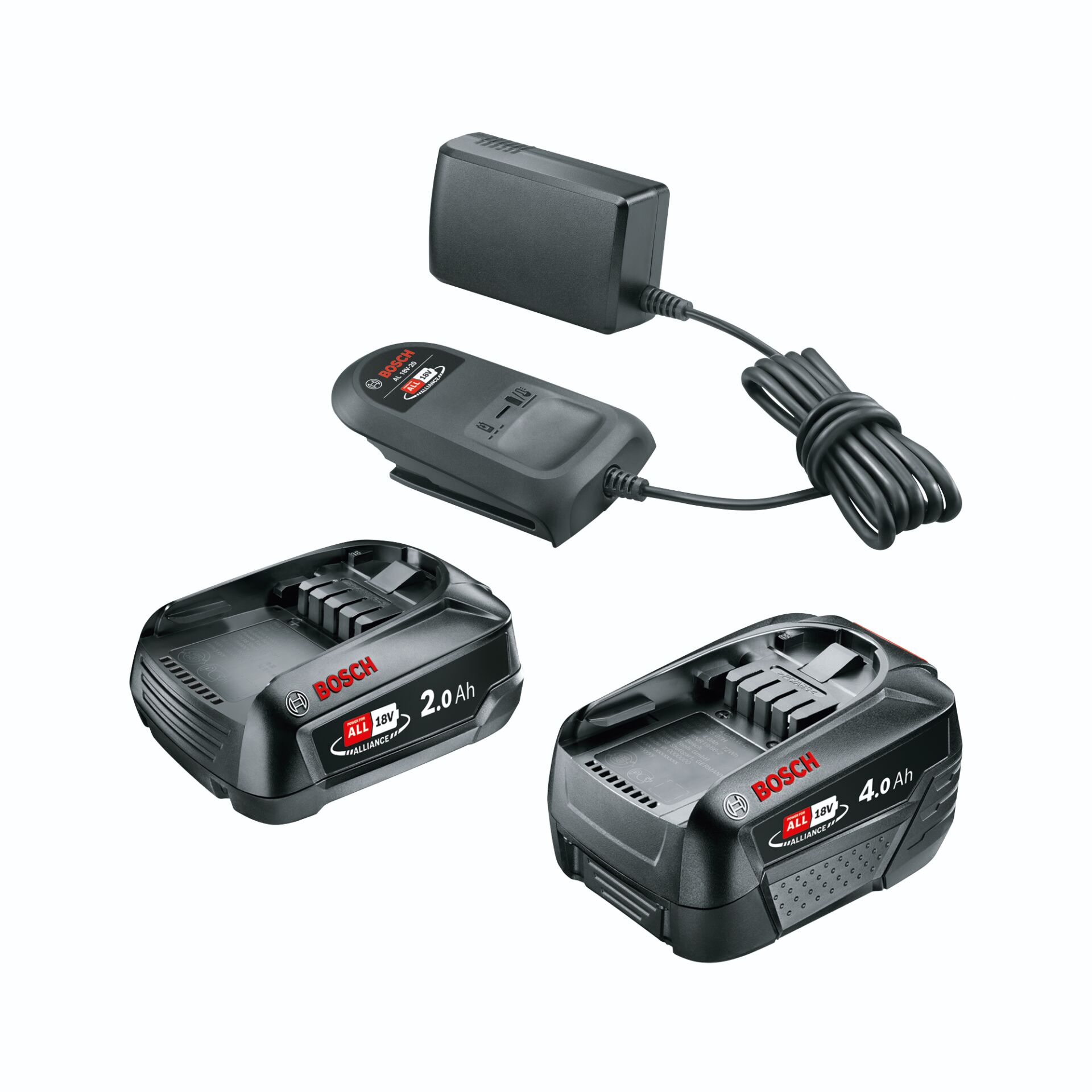 Akku-Ladegerät, Akku-Schrauber, Batteriebox, Gummiertes Gehäuse, 18V 4.0Ah/2.0Ah Battery