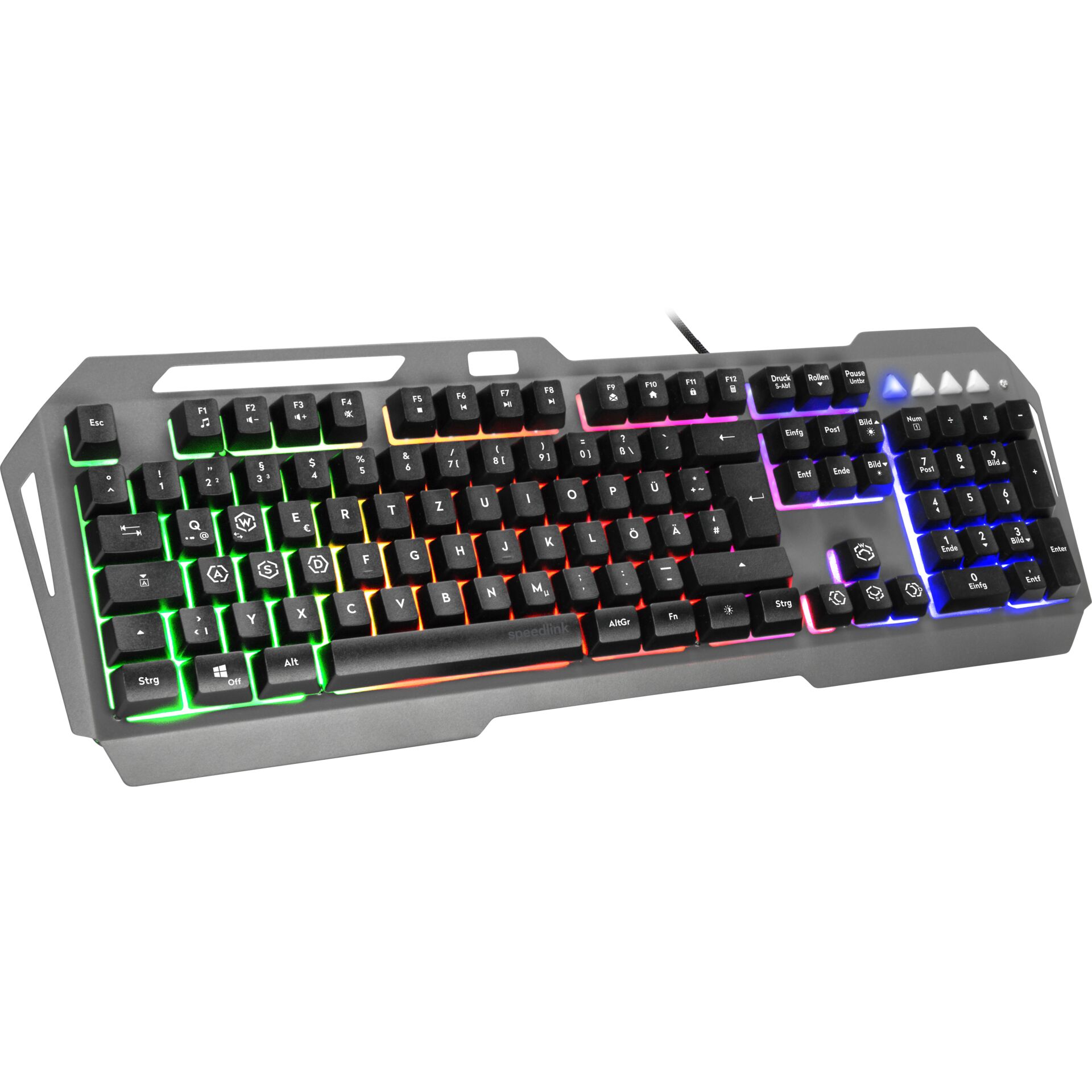 Gaming-Tastatur, RGB-Beleuchtung, mechanische Tasten, verkabelt, vollgröße