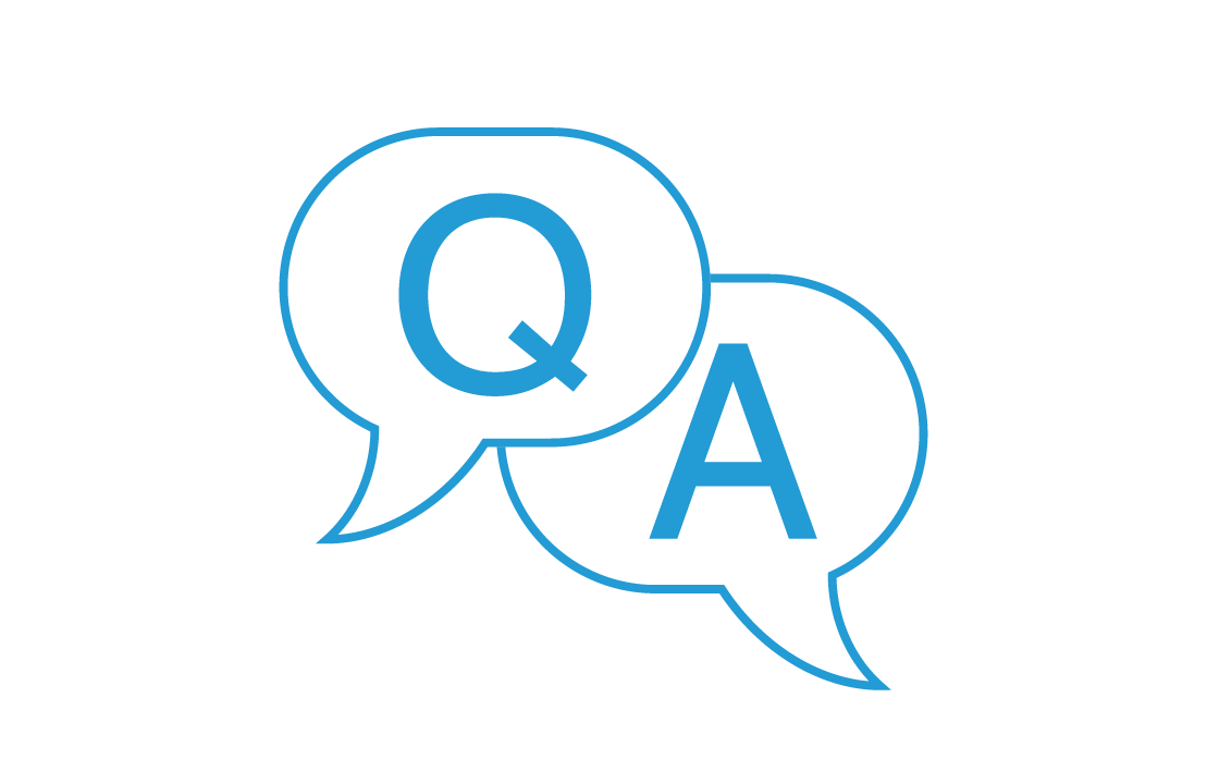 Q&A, Chat, Abbildung, Sprechblasen, Blau