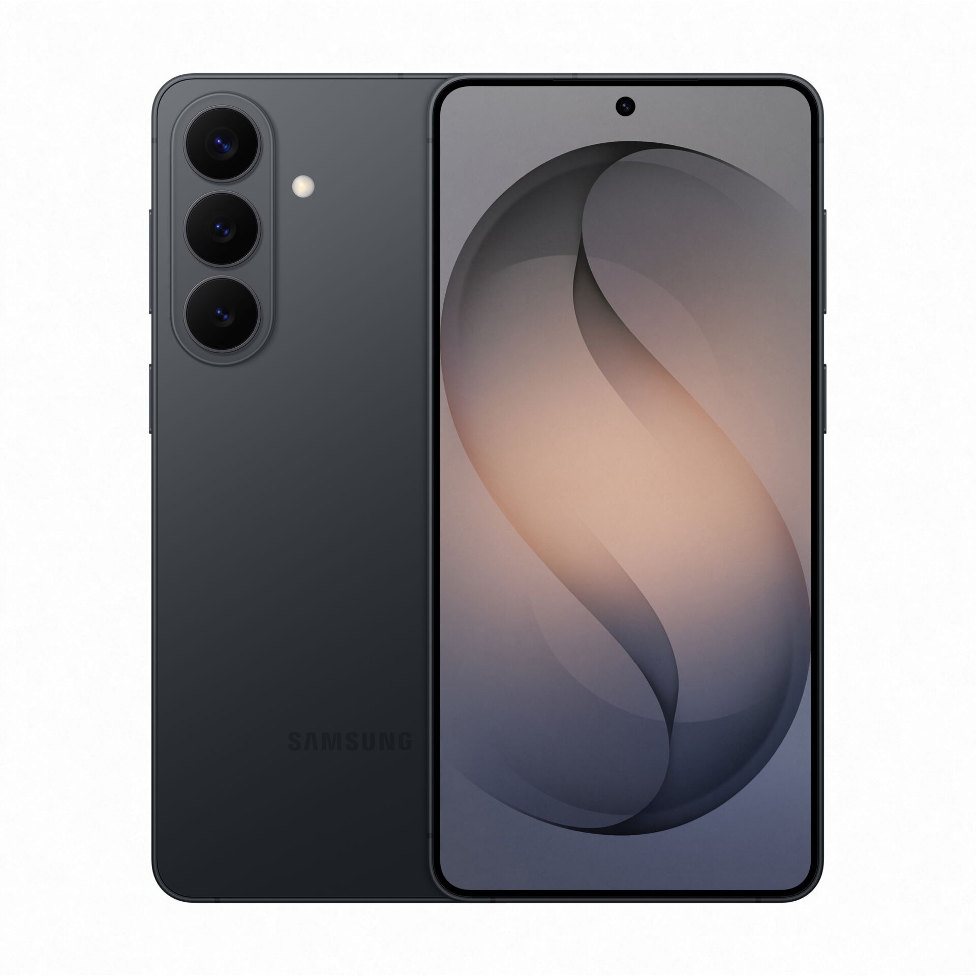 Smartphone, Kamera-Quadruplet, dunkelgrau, randloses Display, Notch/Loch vorne
