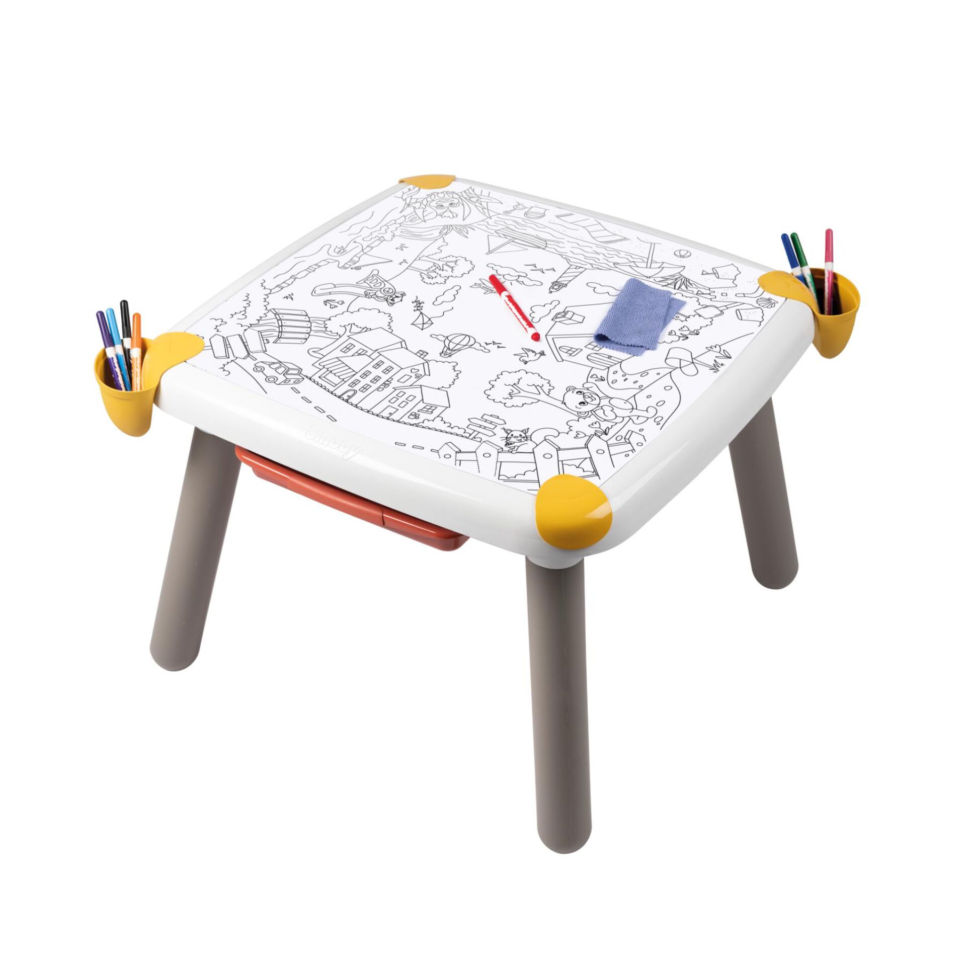 Kinderzeichentisch, Tischset zum Ausmalen, Ausmal-Tisch, Malblock Tisch, Kunsttisch Kinder