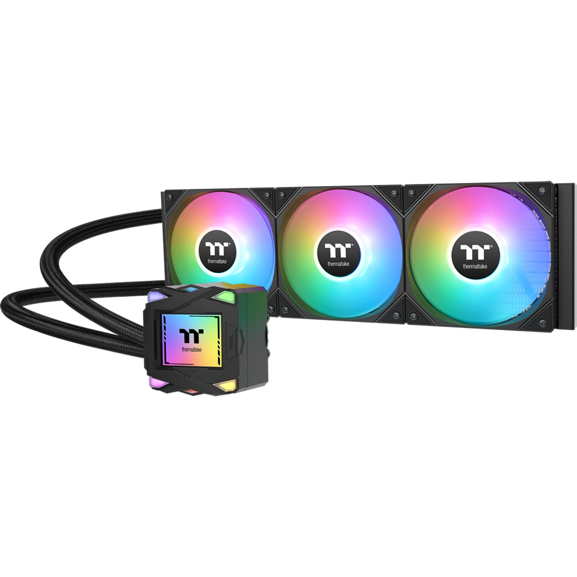RGB-Lüfter, CPU-Kühler, Wasserkühler, Radiator 3-Fan, RGB-Beleuchtung