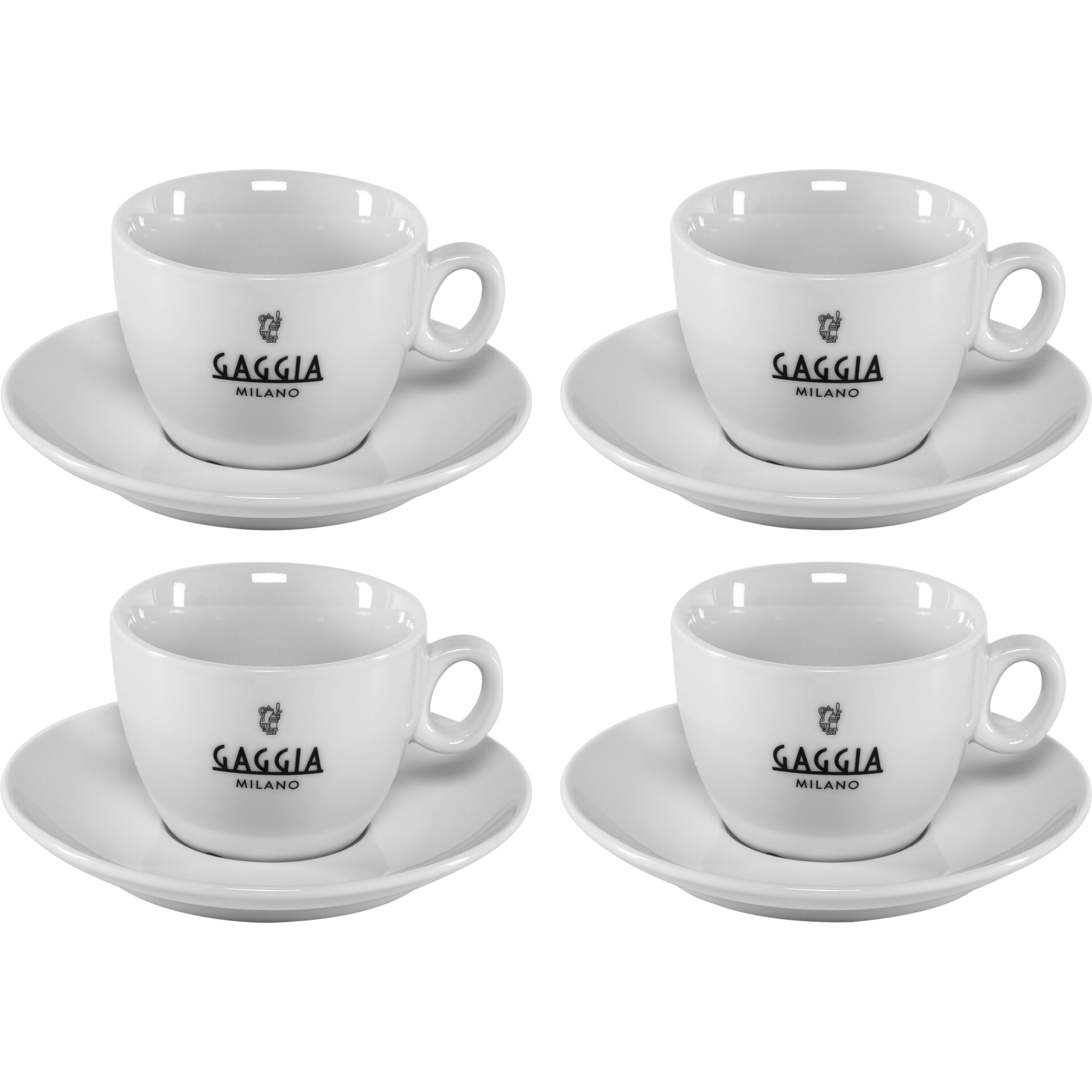 espresso cups, kaffee tasse satz, weiße keramikkelch, Gaggia Milano, vier-teiliges set