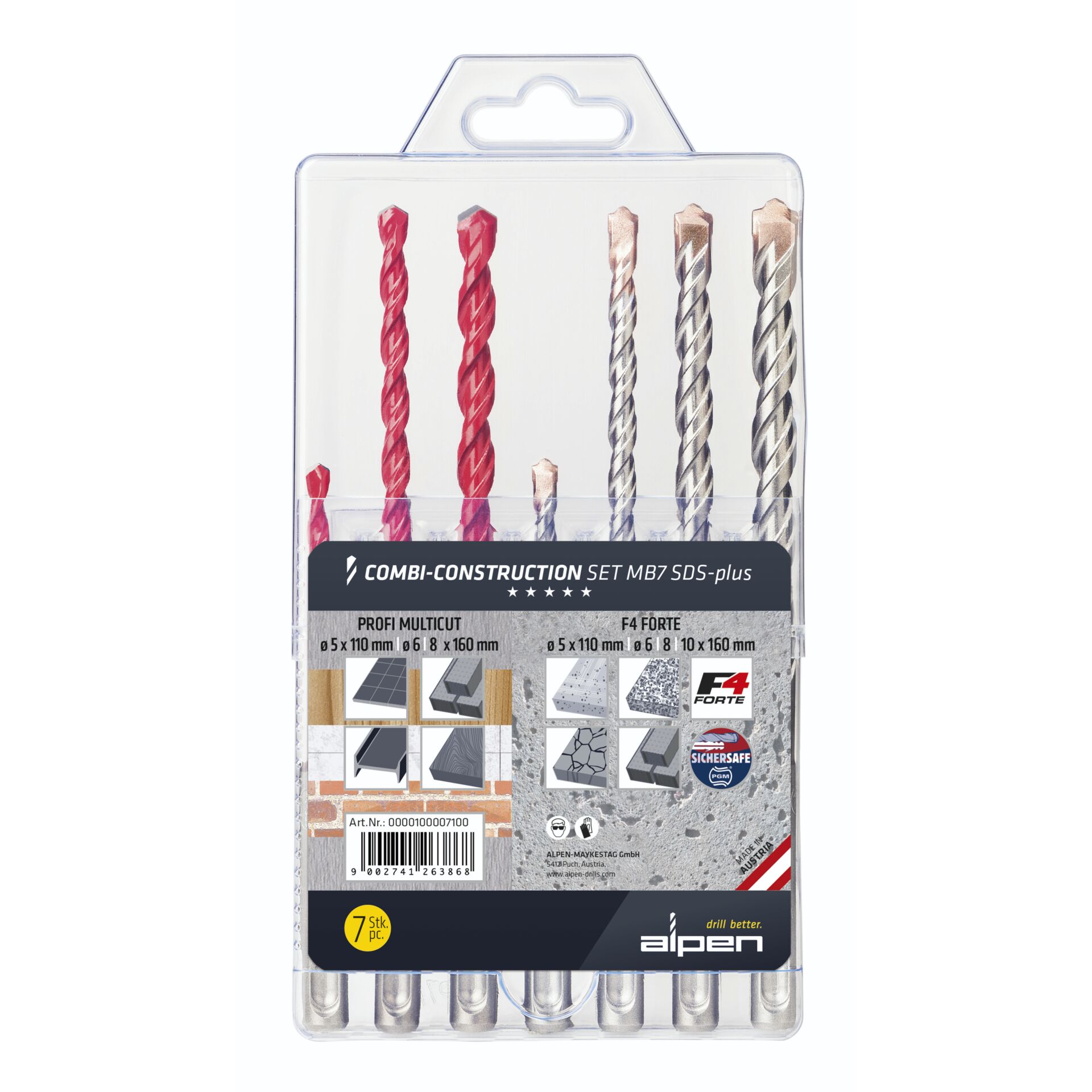 Alpen Combi Baust.Set SDS-plus M  B7