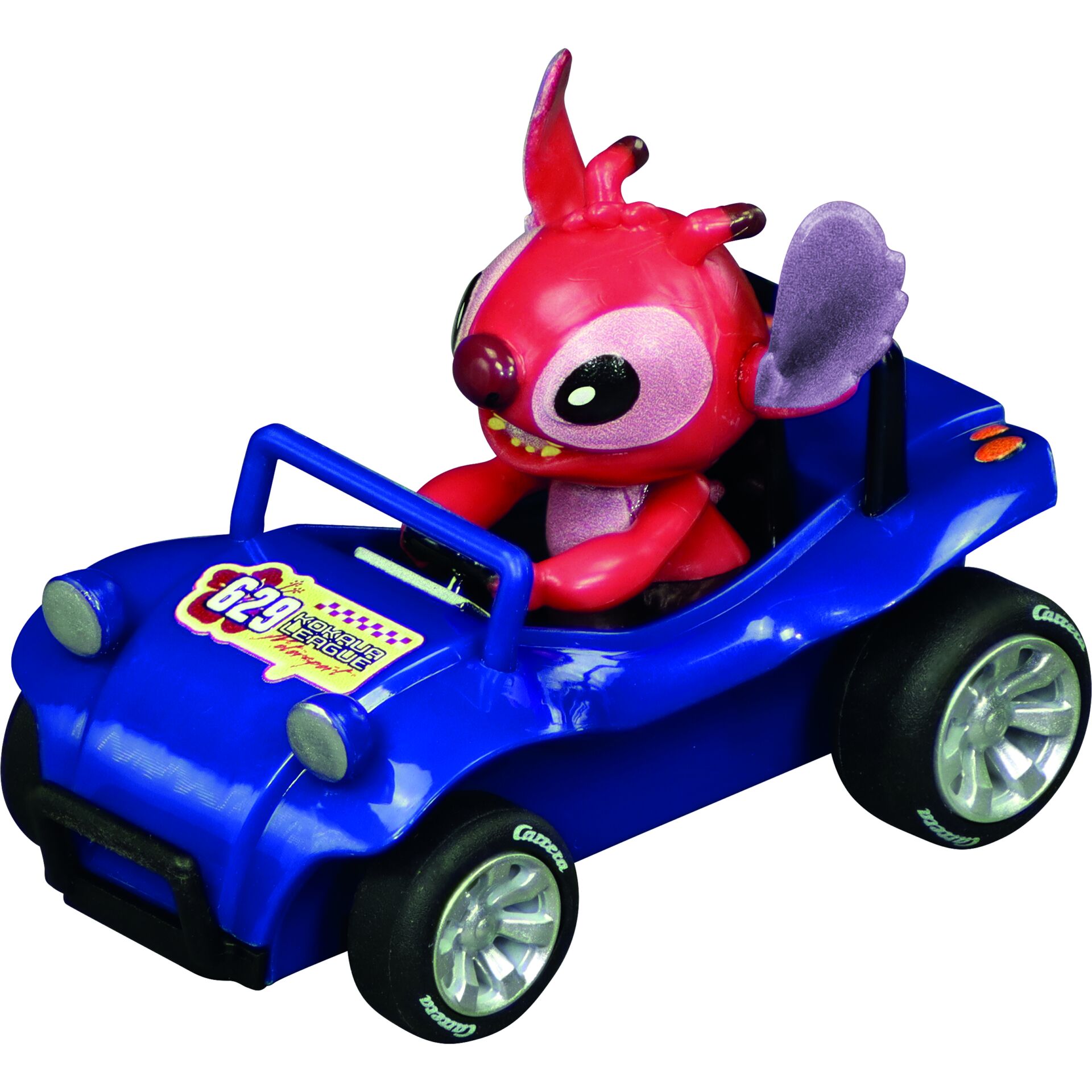 Spielzeugauto, kleine Figur, Pinke Figur, Offroad-Kar, Fahrzeug mit Figur