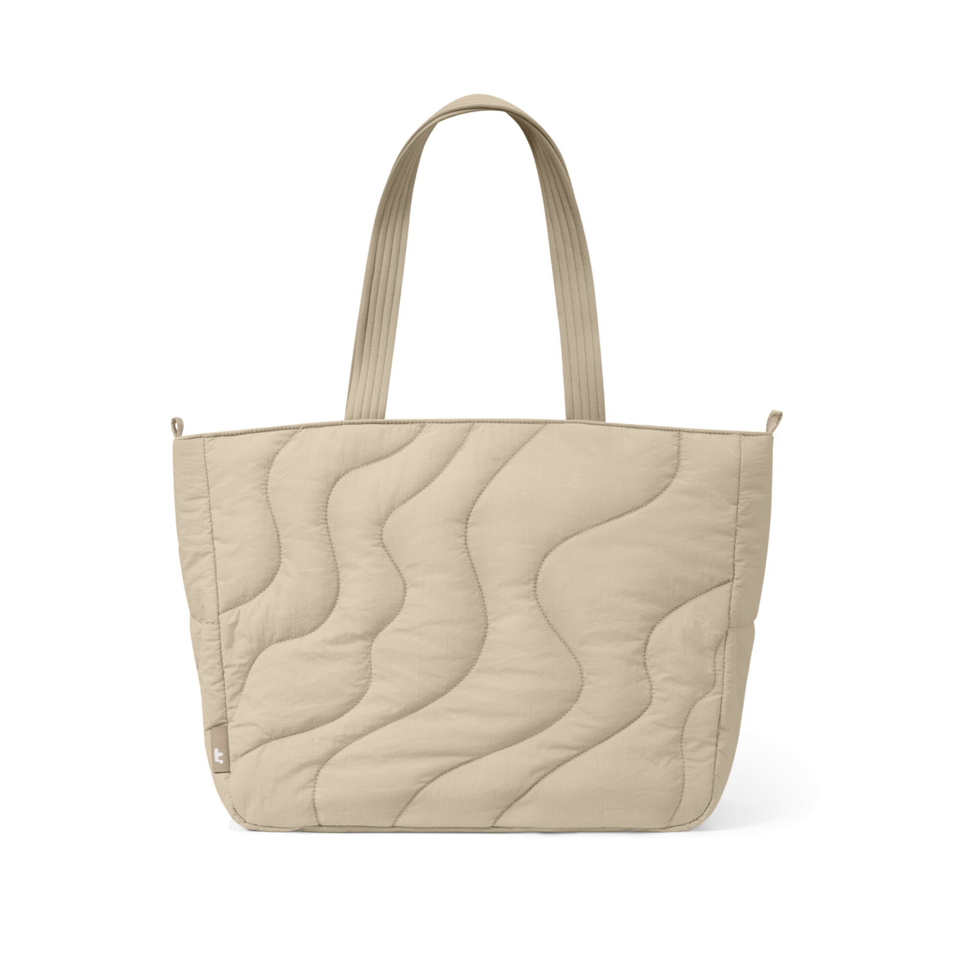 Tasche, Tote, Quilted, Beige, Stilvolles Muster