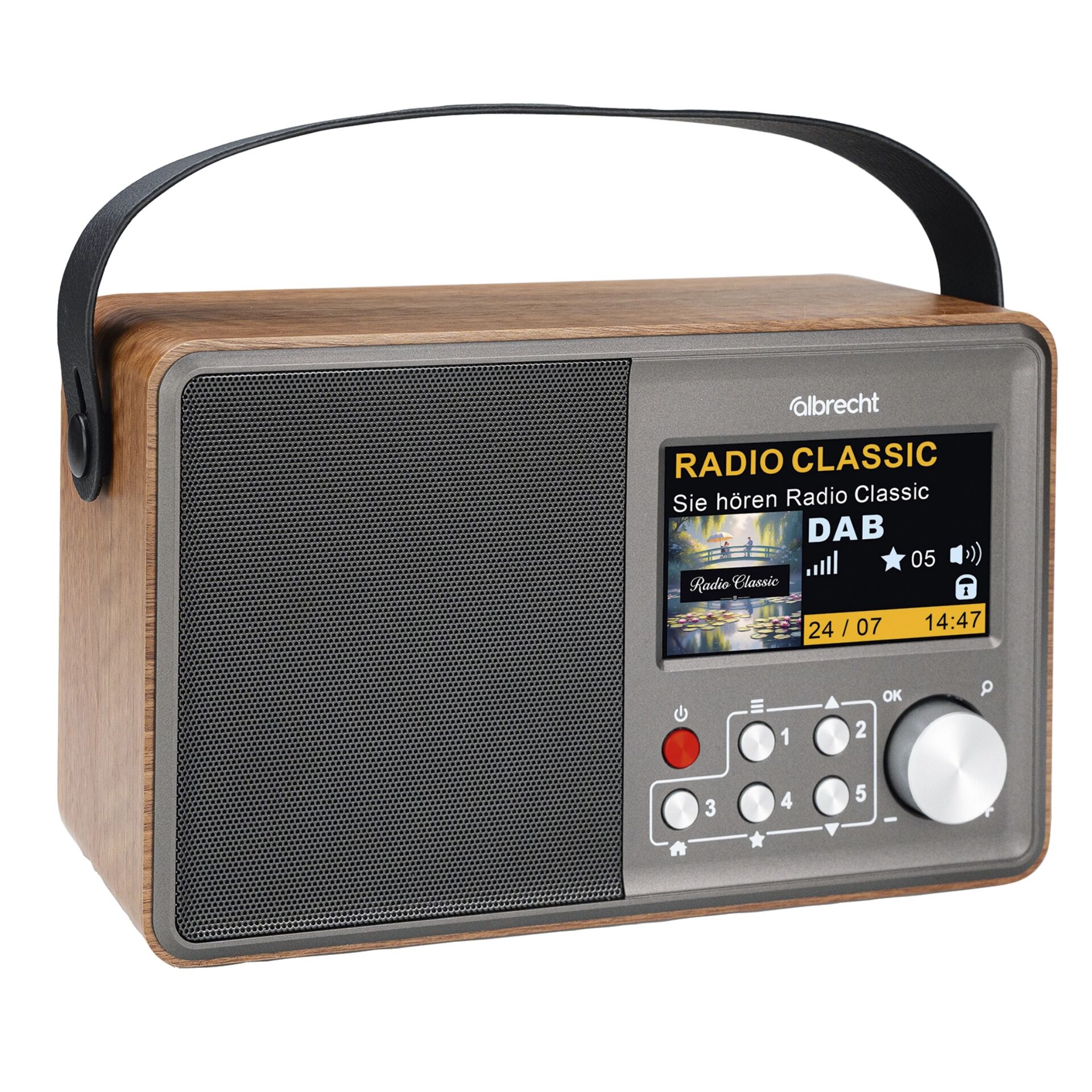 Radios, Tragbares Radio, DAB, Holzgehäuse, Kompakt