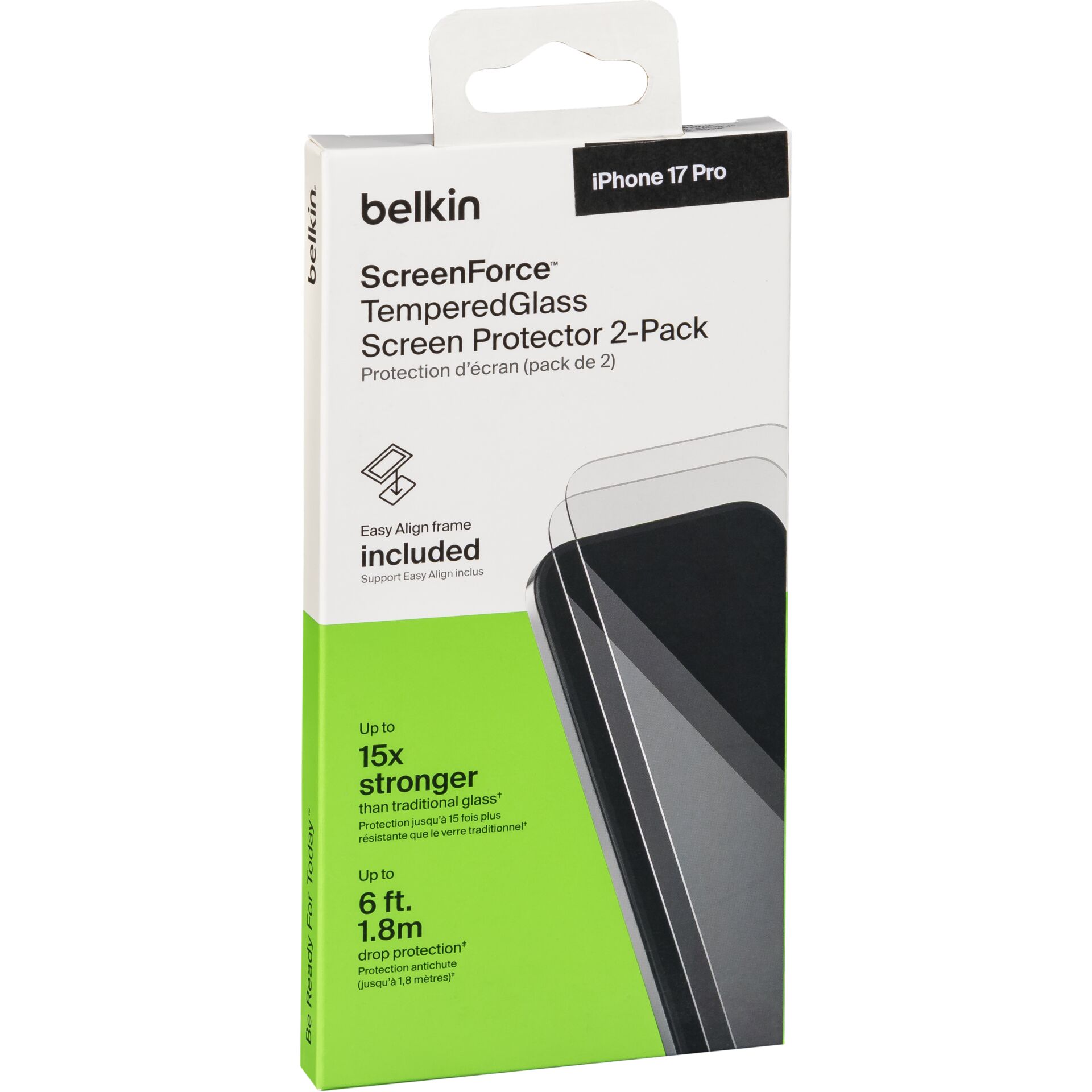 screen protector, Tempered Glass, iPhone 17 Pro, 2-pack, glass screen