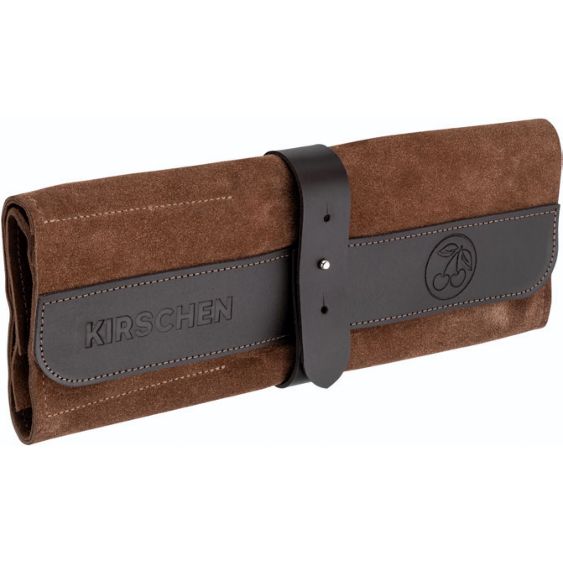 Wallet, Clutch, Braun, Wildleder, Lederband