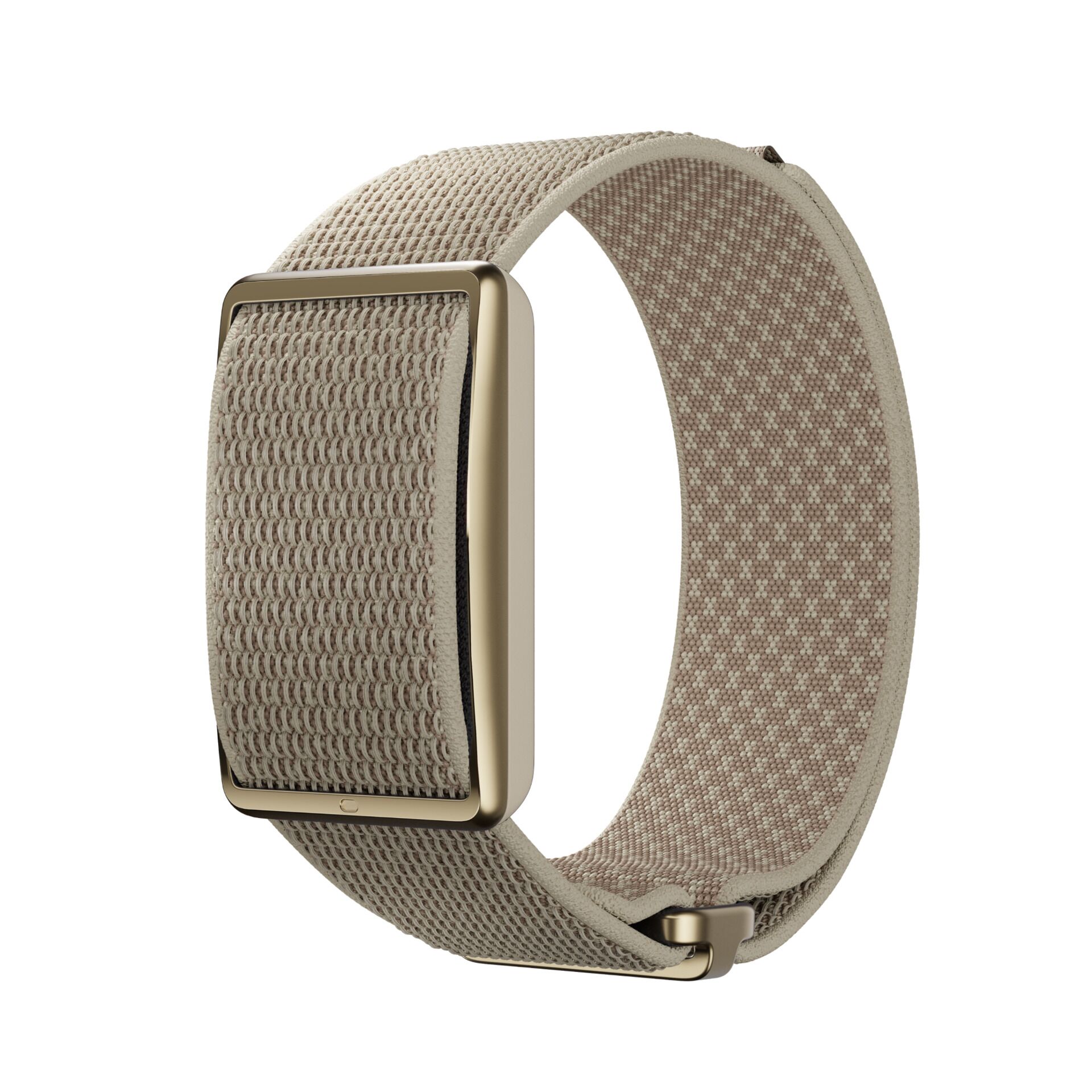 Uhr, Armband, Nylon, Beige, Mesh