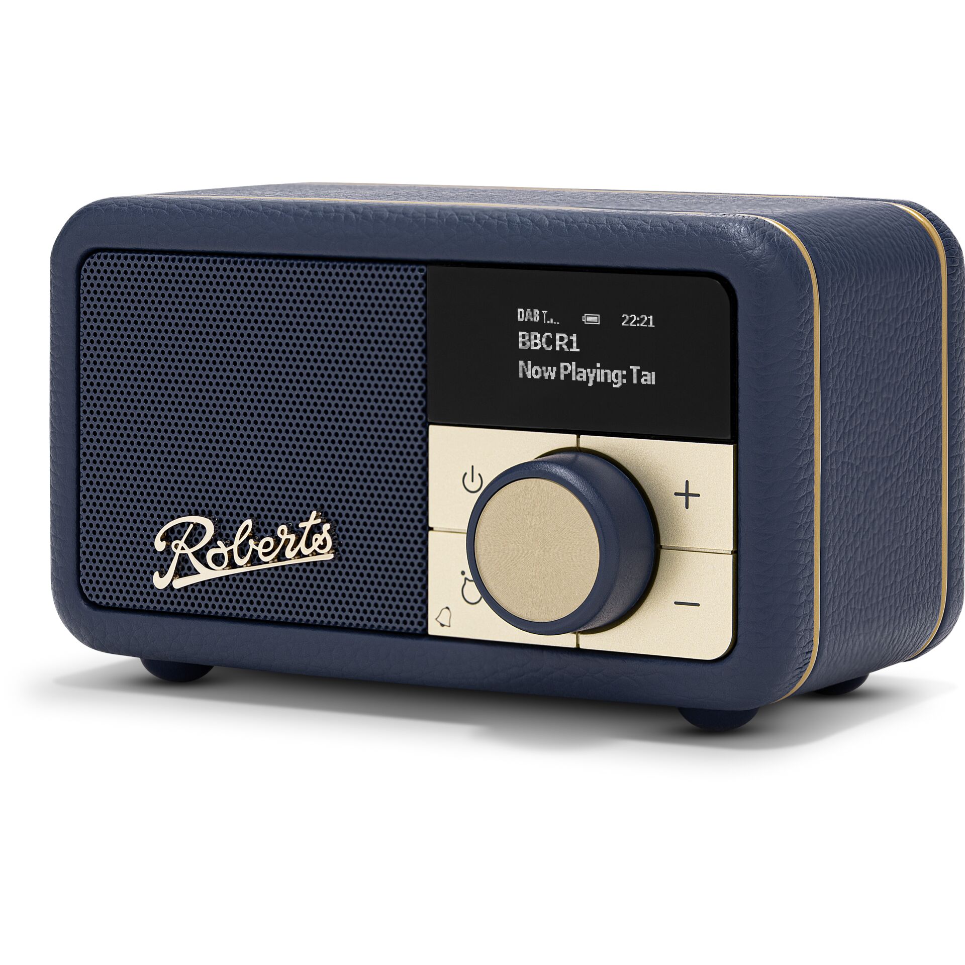 Portabler Lautsprecher, Bluetooth-Lautsprecher, Blau, Digitale Anzeige, Drehknopf Steuerung