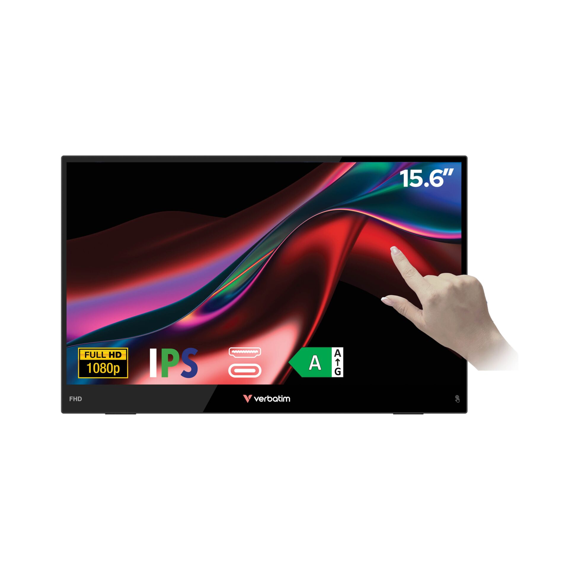 monitor, 15.6 Zoll, IPS, Touchscreen, Full HD