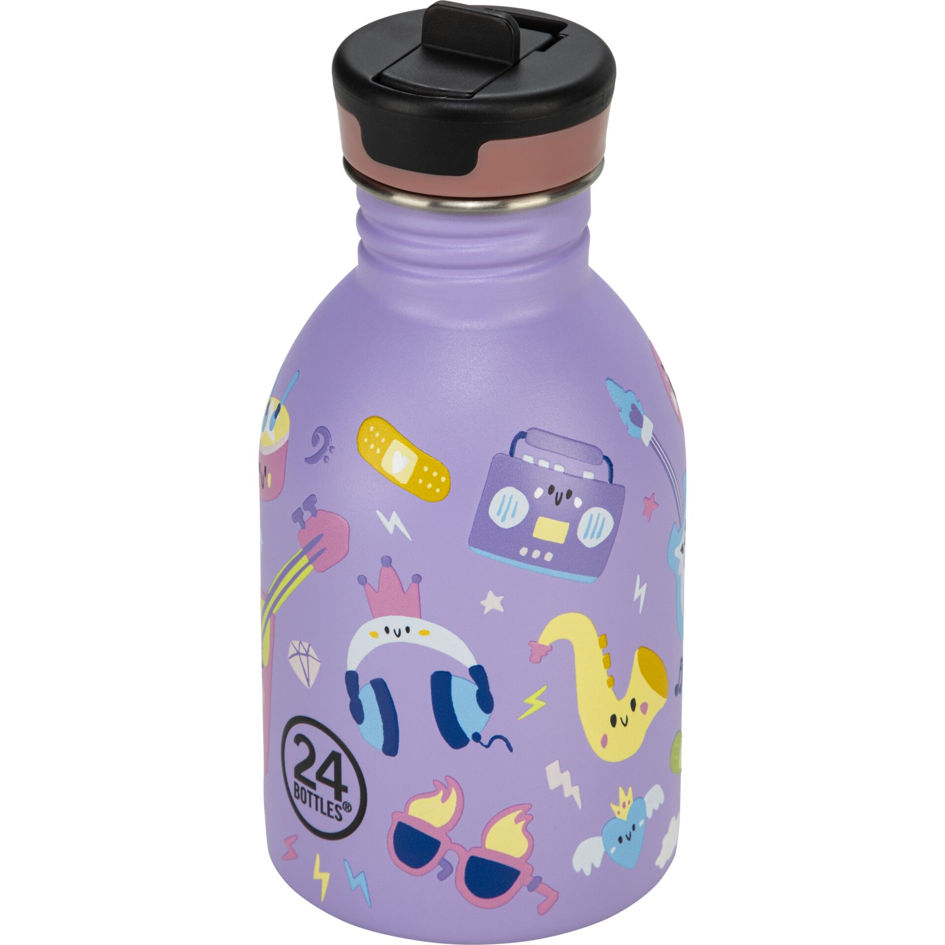 wasserflasche, trinkflasche, kinderflasche, lila farbe, 24-flaschen-batch