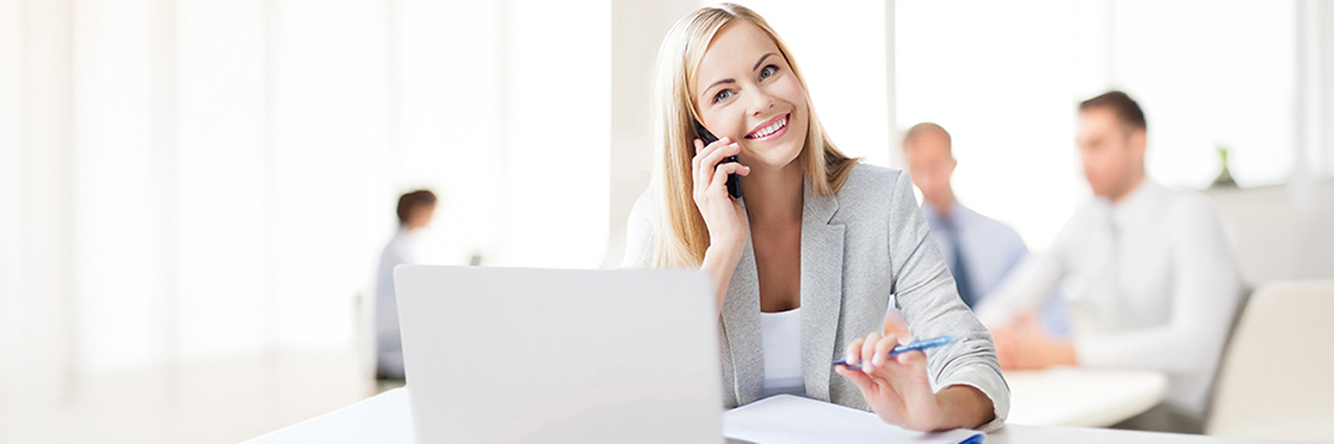office, frau, telefon, laptop, geschäft