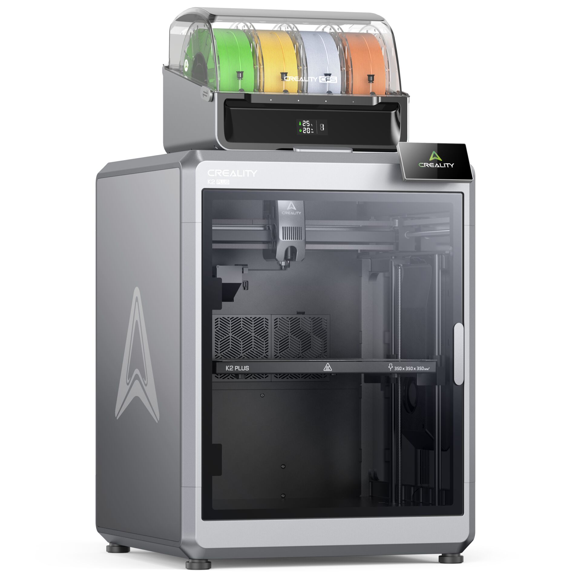 3D-Drucker, Creality, Mehrmaterial, LCD-Bedienfeld, Gehäuse, 3D-Drucker, Creatality 3D-Drucker, Multi-Material-Drucker, Europäischer Stil, Schiebetür-Glasdach