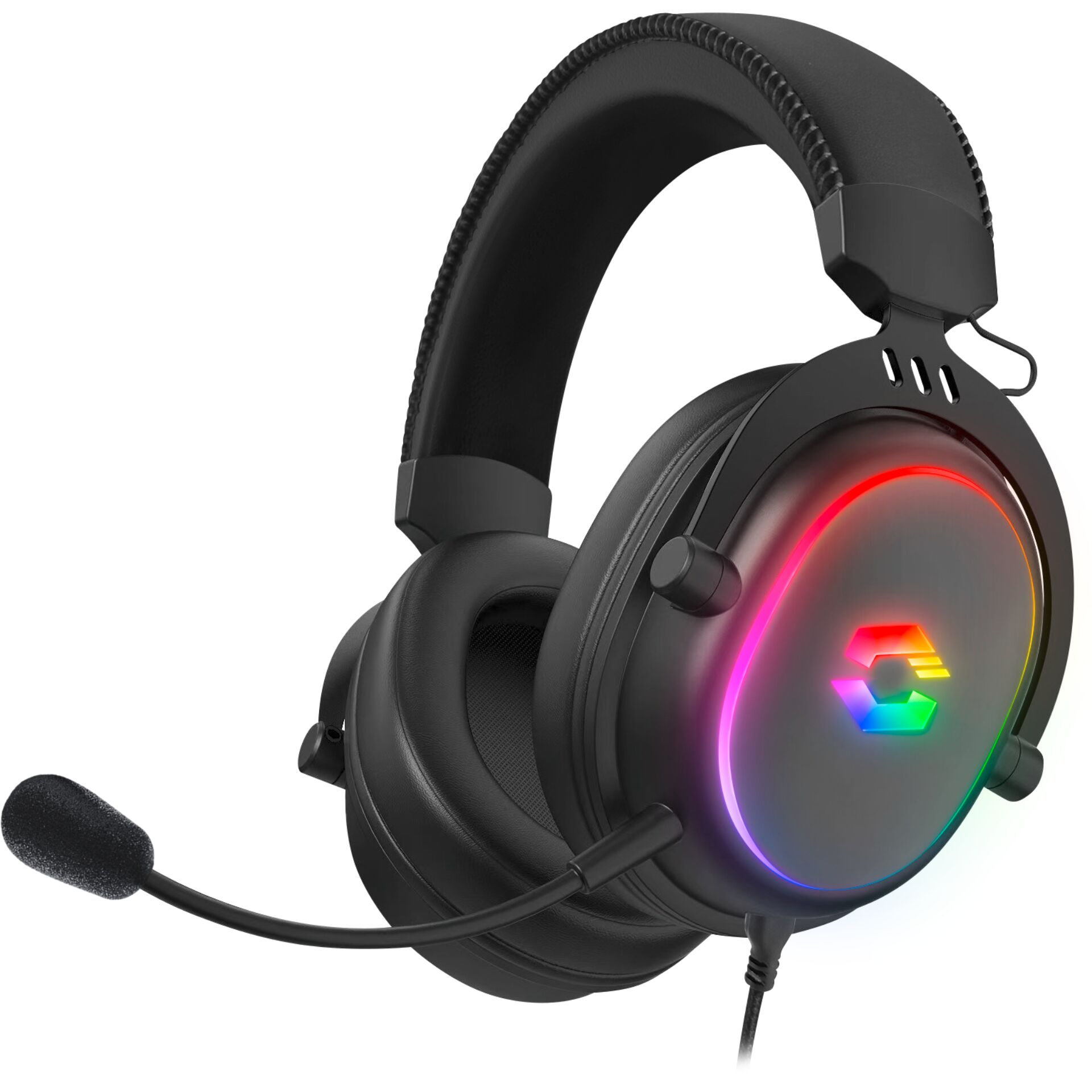 Gaming-Headset, Over-Ear, RGB-Beleuchtung, Mikrofon, Kabelgebunden