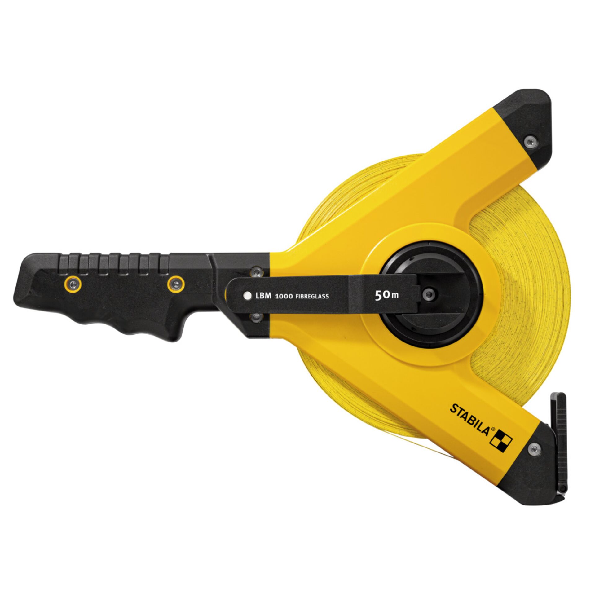 Tape measure, Fiberglass tape, Gelbes Werkzeug, Messband, Verriegelungssystem