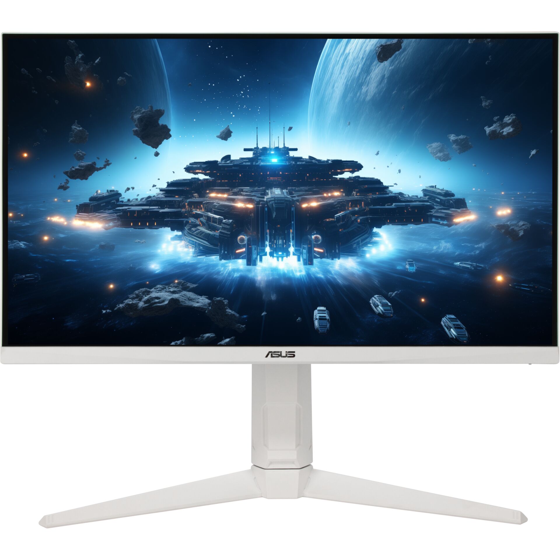 monitor, desktop, gaming, curved, white stand