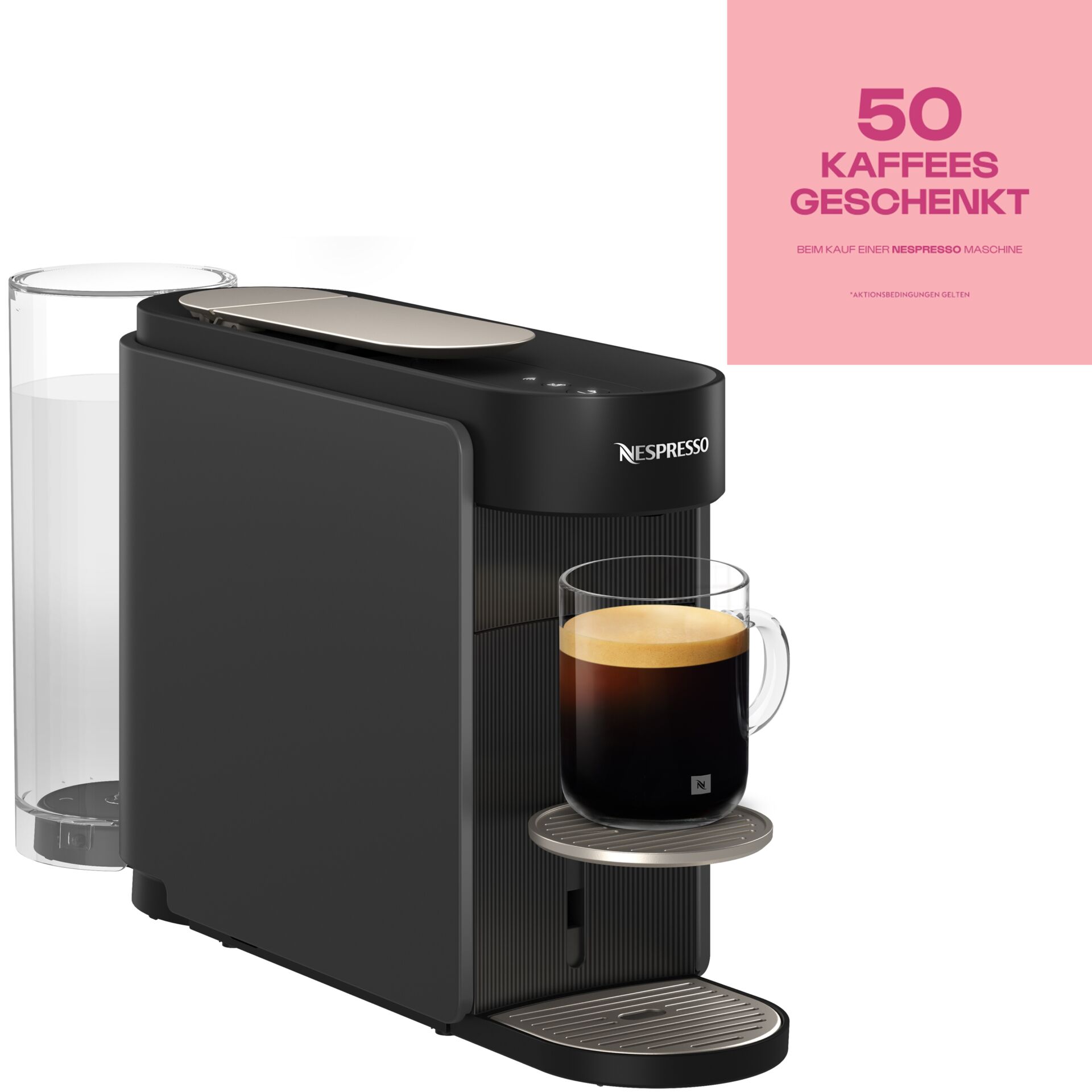 Kaffeemaschine, Espresso, Milchbehälter, Kaffeeauslauf, Schwarz, Kaffeemaschine, Espressomaschine, Kapselmaschine, Nespresso, Filterkaffee, Kaffeemaschine, Kapselmaschine, Espresso, Kaffeebecher, Gehäuse schwarz