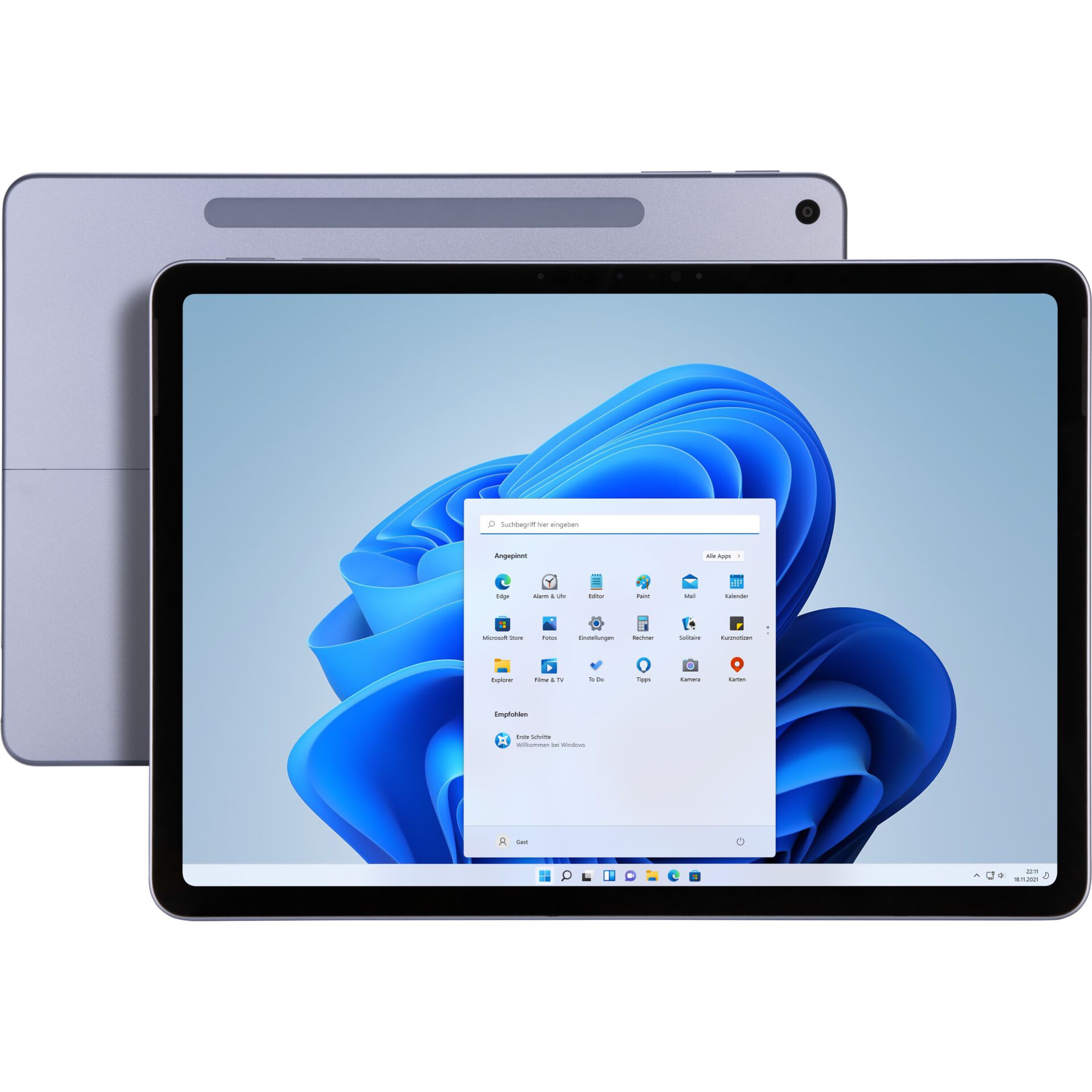 tablet, Windows-Tablet, 10 Zoll, blau, Frontkamera