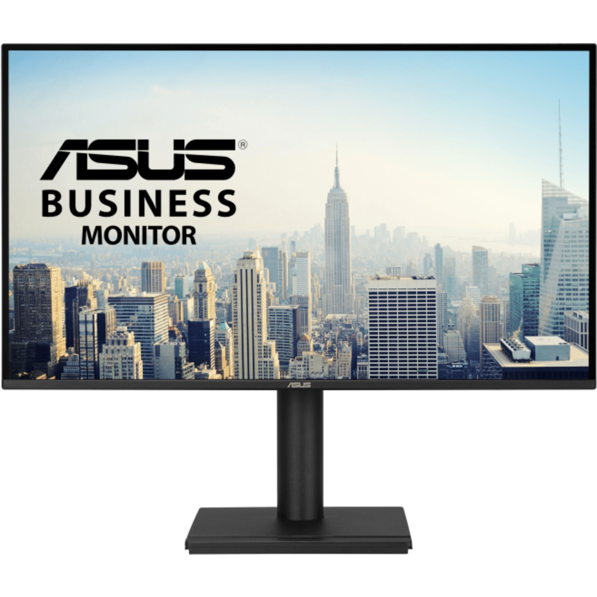 Business-Monitor, Flachbildschirm, schwarzes Gehäuse, Standfuß, Breitbild