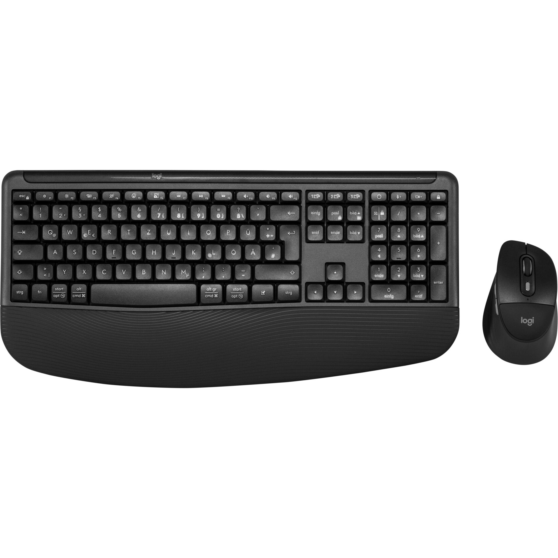 Tastatur, Schreibtisch-Set, Kabellose Tastatur, Maus, Schwarz