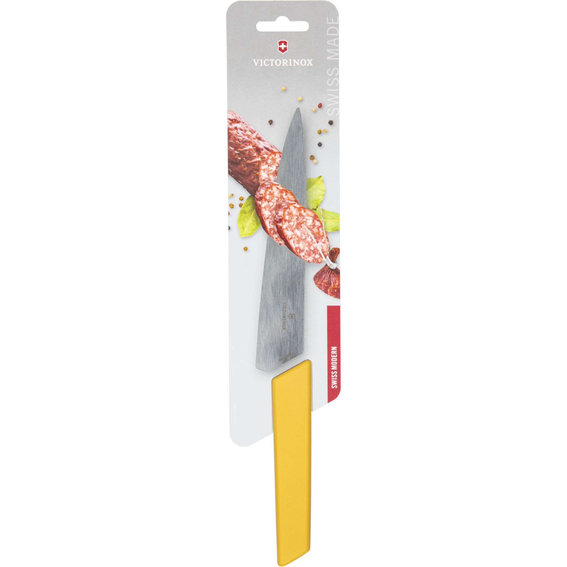 messer, kitchen-messer, klingen, salami, gelb-griff