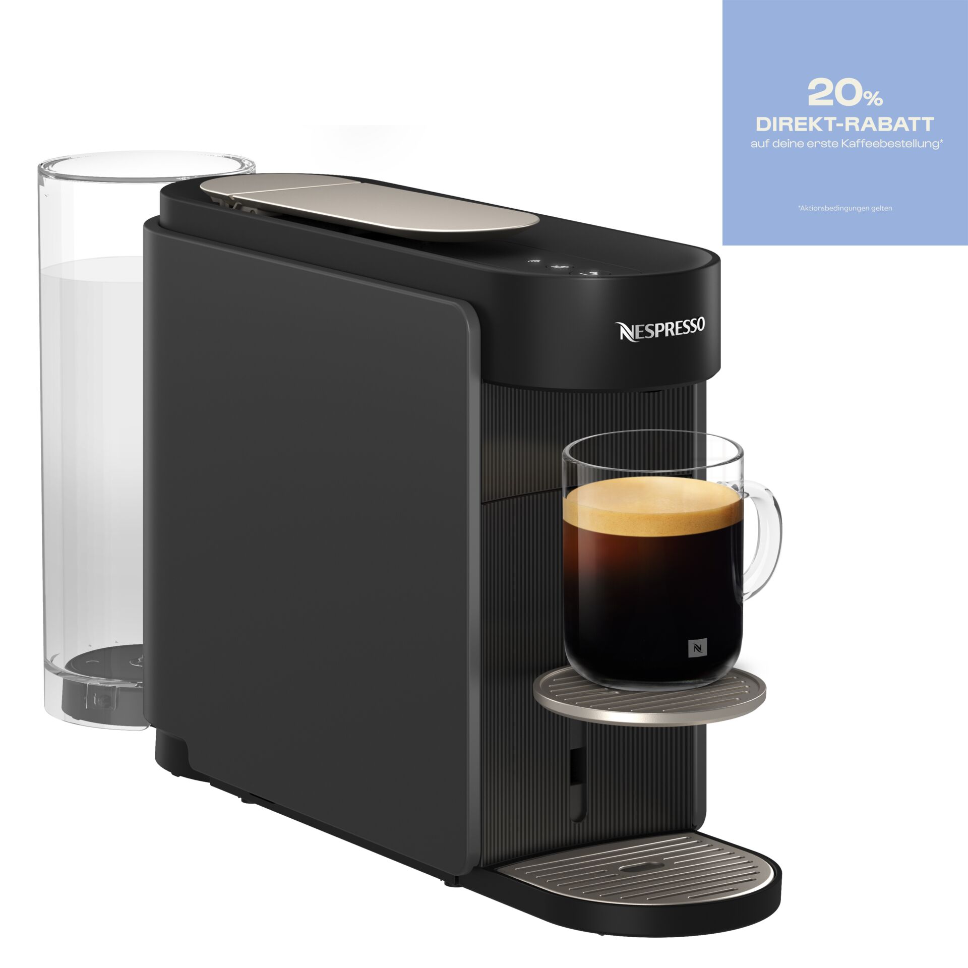 Kaffeemaschine, Espresso, Milchbehälter, Kaffeeauslauf, Schwarz, Kaffeemaschine, Espressomaschine, Kapselmaschine, Nespresso, Filterkaffee, Kaffeemaschine, Kapselmaschine, Espresso, Kaffeebecher, Gehäuse schwarz