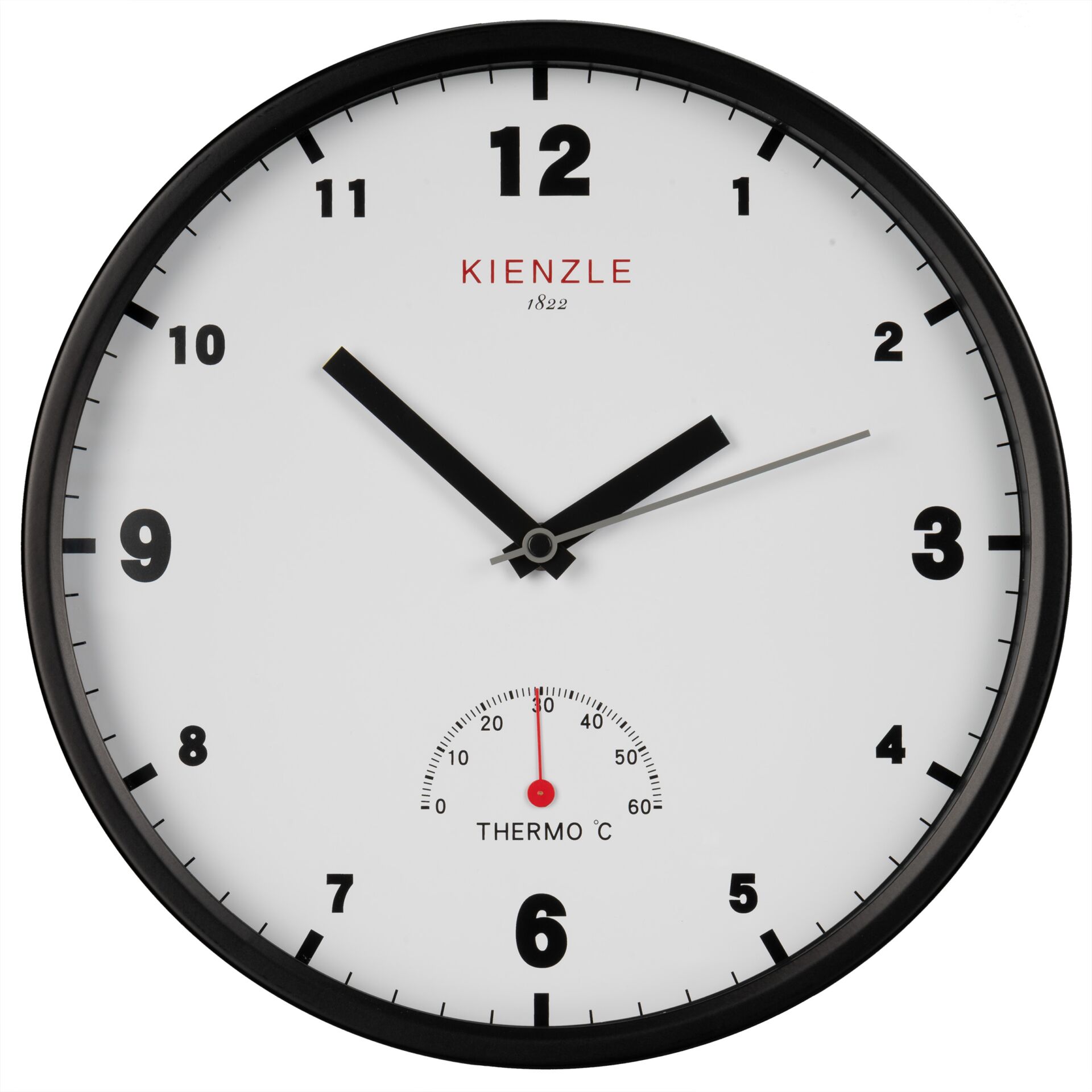 Wanduhr, Analoguhr, Wanduhr, Thermometer, Kienzle
