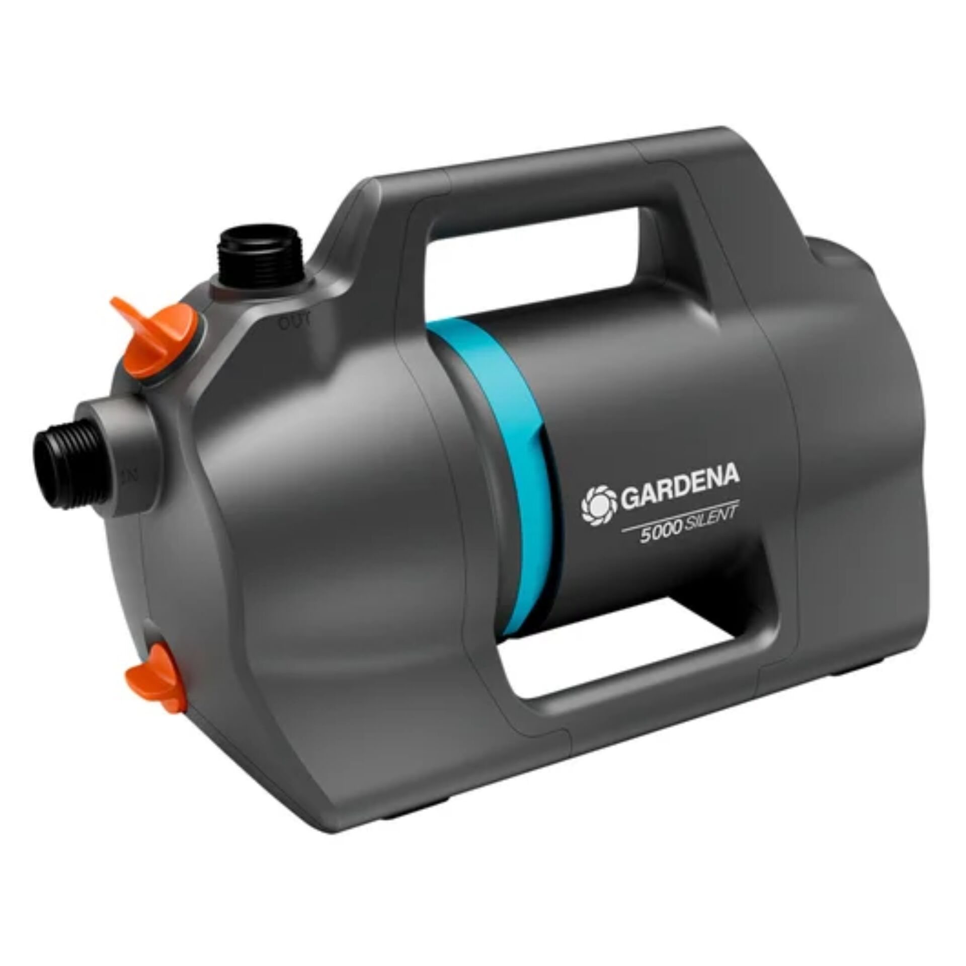 Druckpumpe, Wasserpumpe, Gartenpumpe, 5000 Silent, graues Gerät