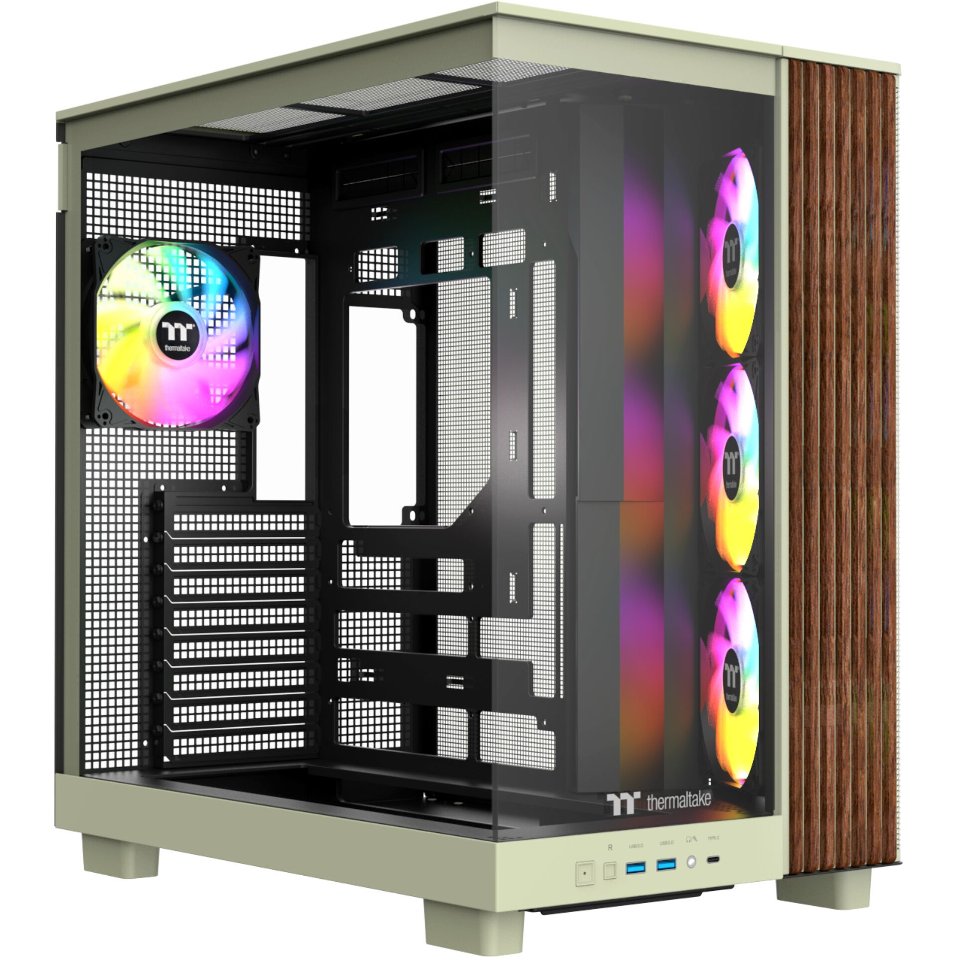 gehäuse, PC-Gehäuse, Mid-Tower, RGB-Lüfter, Wasserkühlungsmontage