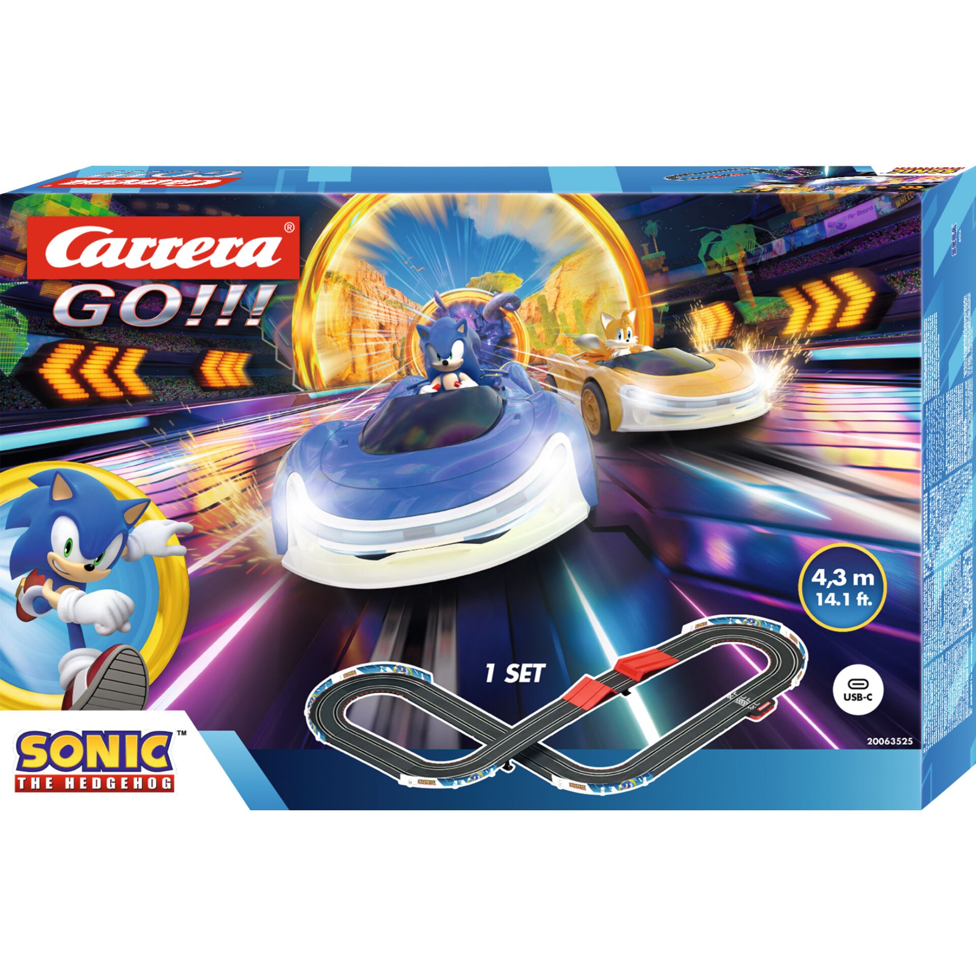 Hot Wheels, Rennbahn, Sonic, Go-Kart, Rundbahn