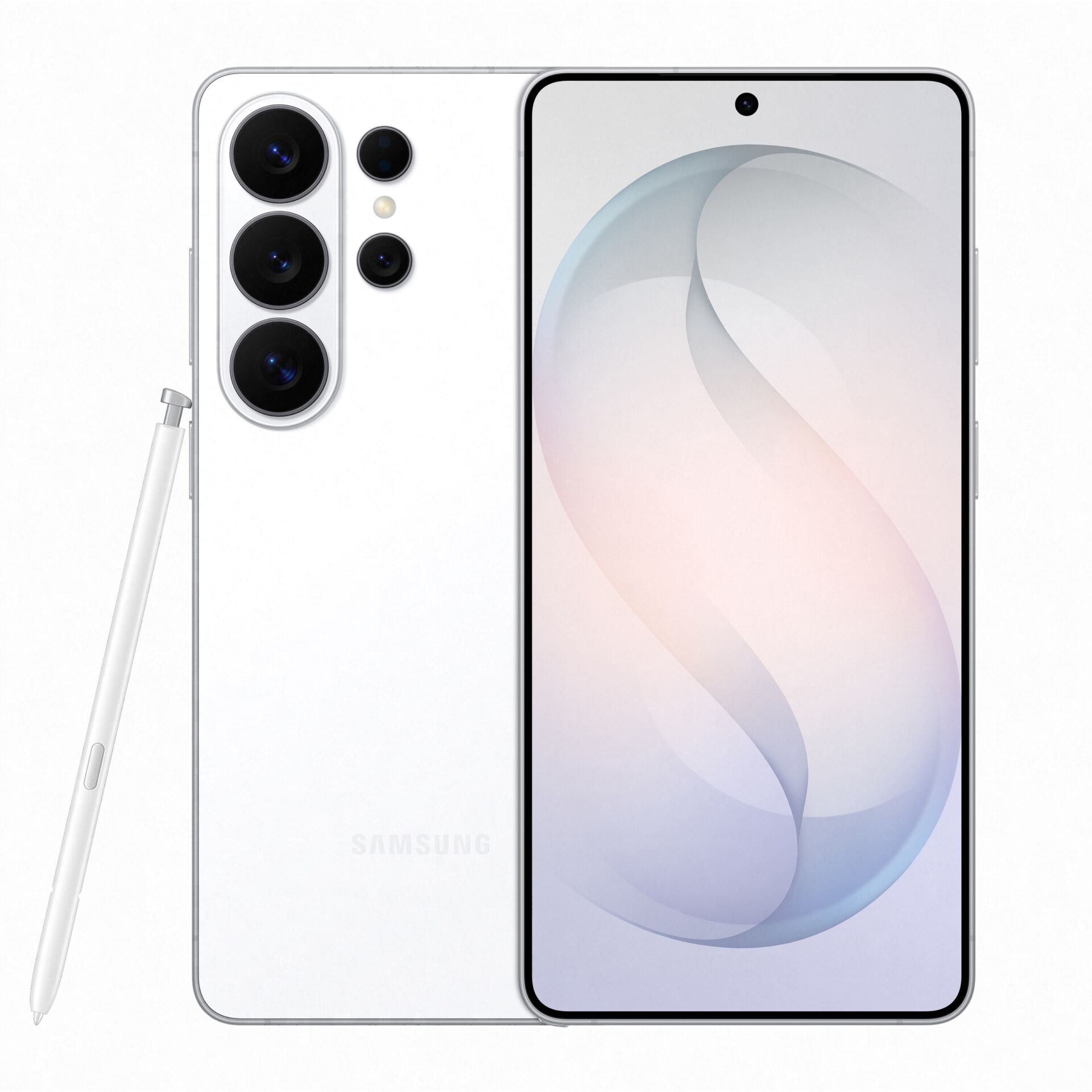 Smartphone, Kamera-Quadruplet, Weiß, S-Stift, randloses Display