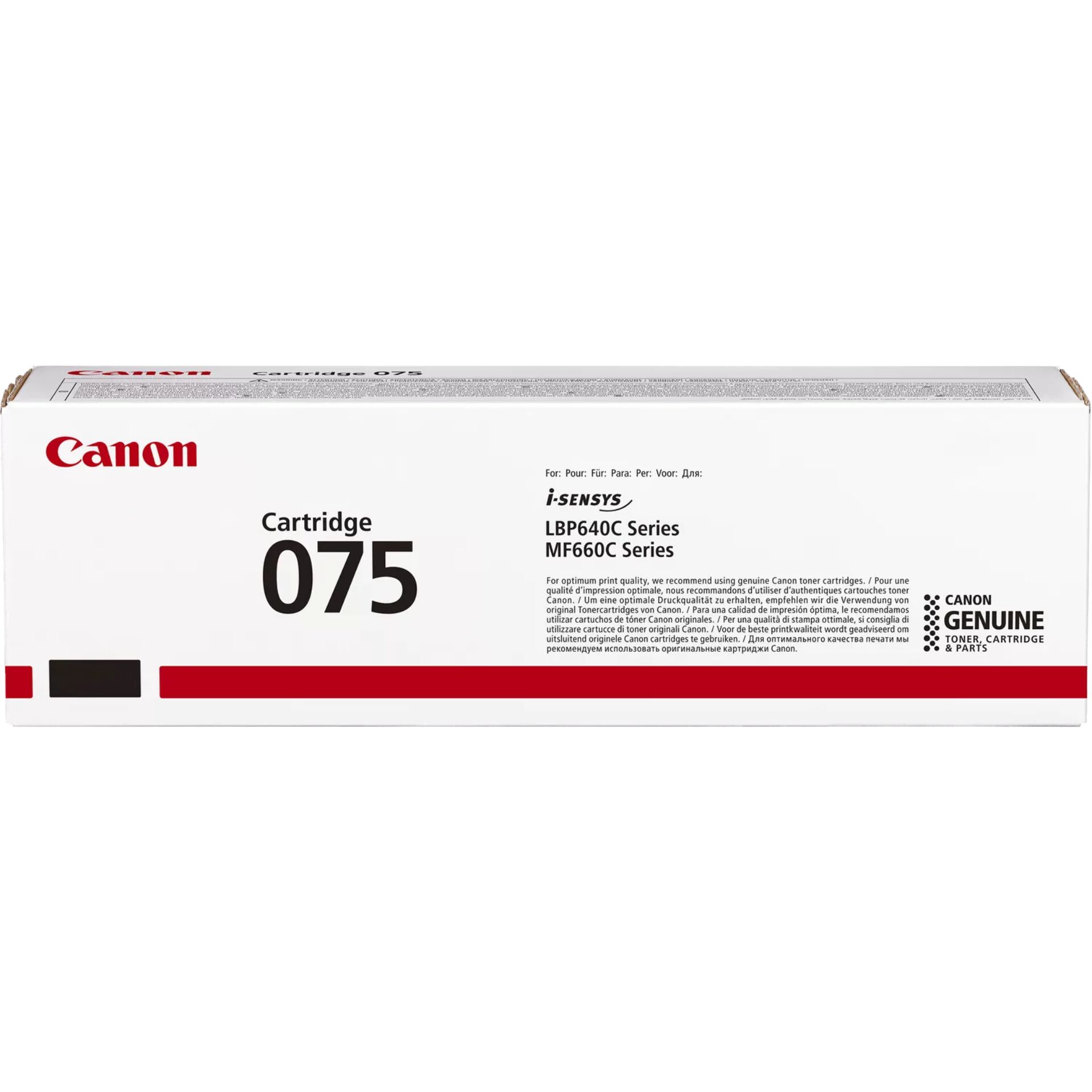 Canon-Kassette, Tonerpatrone, 075-Modell, LBP640C MF660C, Weiße Box