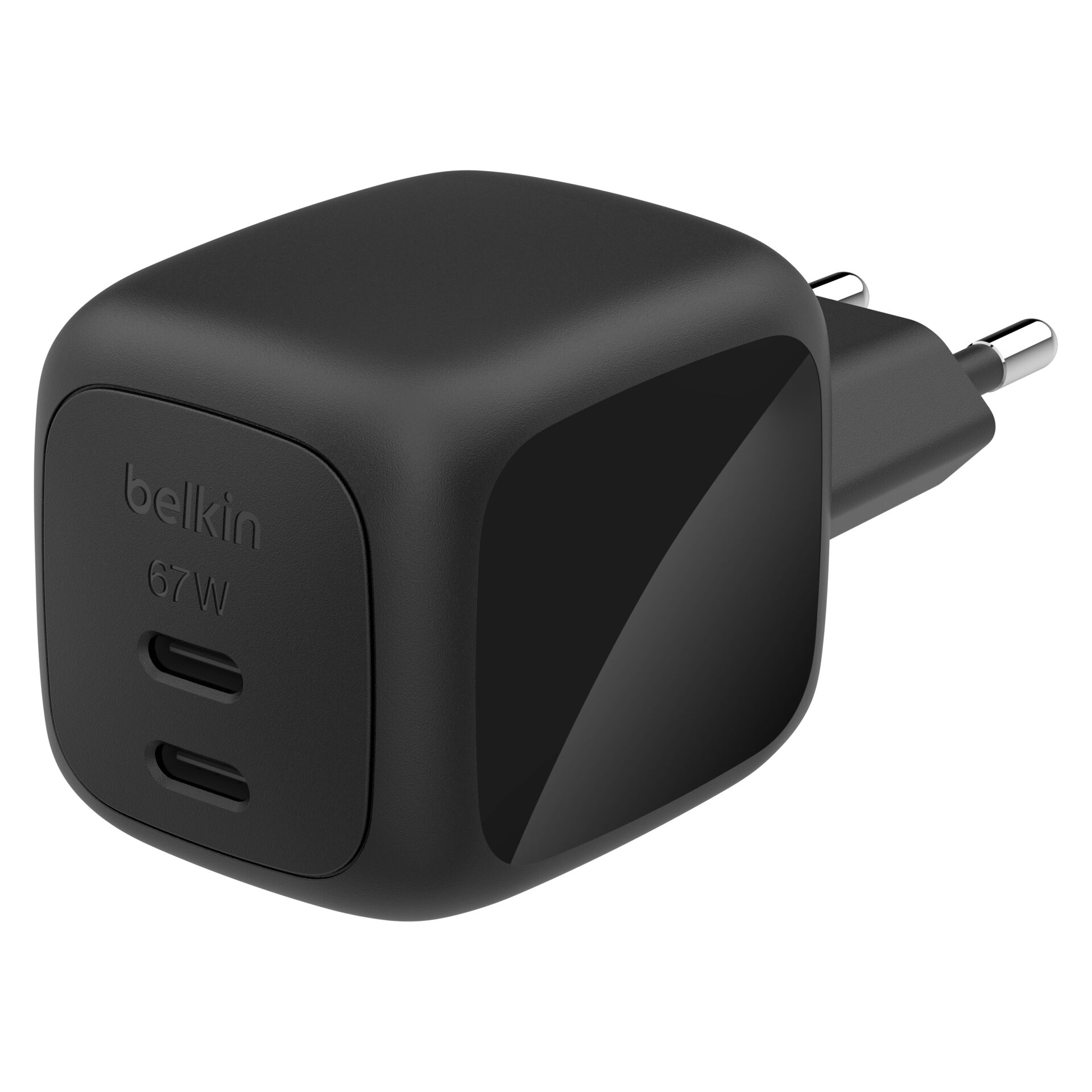 USB-C-Ladegerät, Wandstecker, 67W, schwarz, Dual-Port
