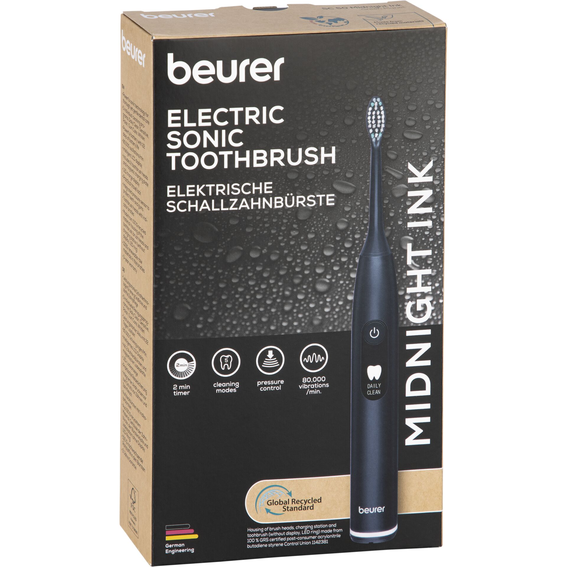 Elektrische Zahnbürste, Schallzahnbürste, Mittelgroße Zahnbürste, Dauert?, LED Anzeige?