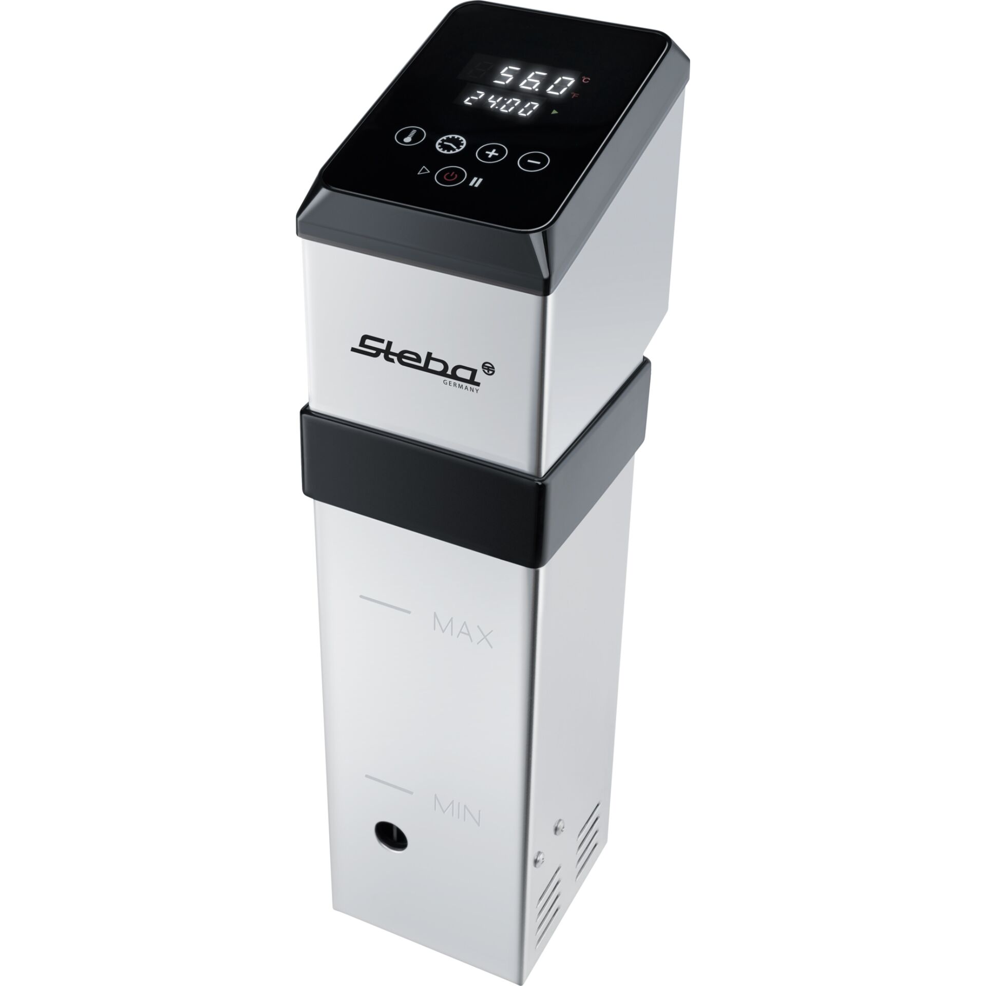 Wasserhahn, Kochgerät, Elektronische Anzeige, Stahldesign, Max-Min Skala
