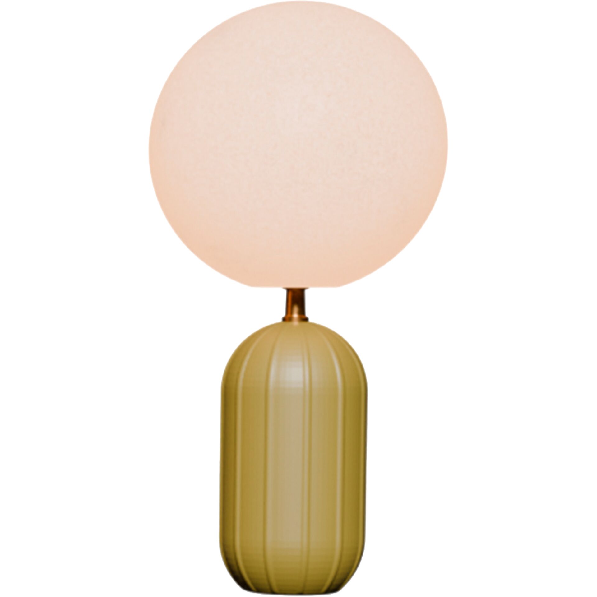 lampe, tischlampe, glasglobus, goldfarbene basis, ballonform