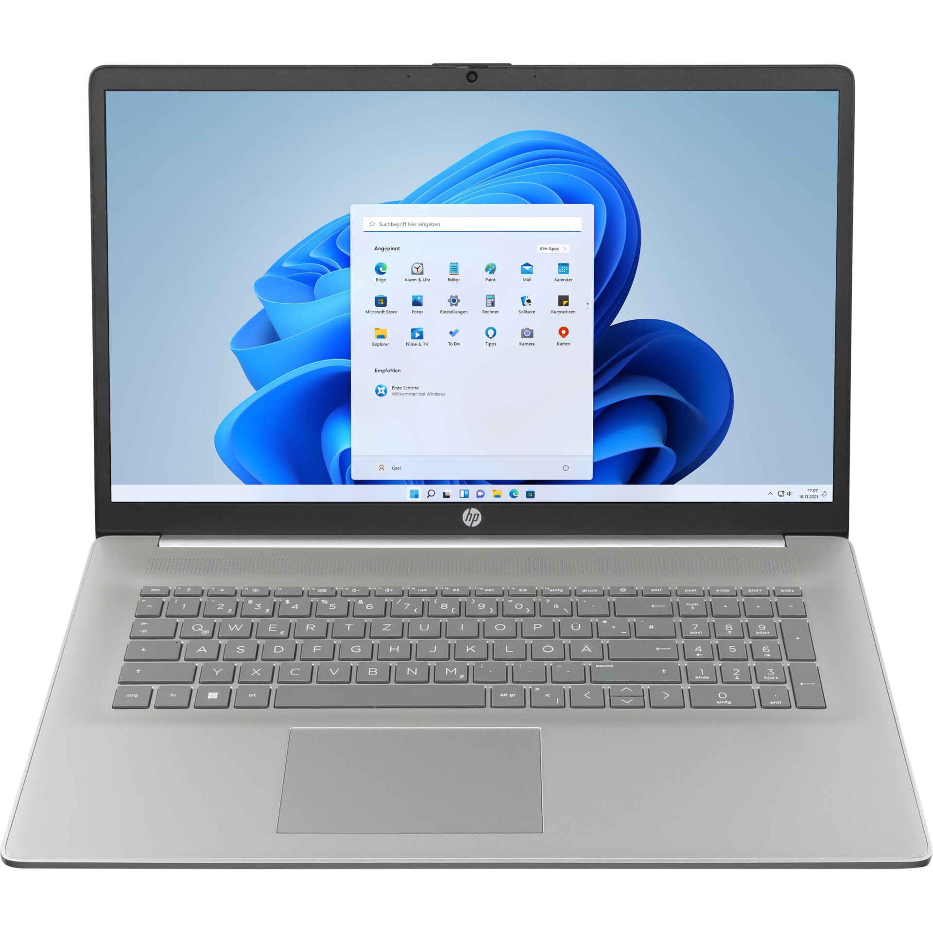 laptop, notebook, silber, Tastatur, Display