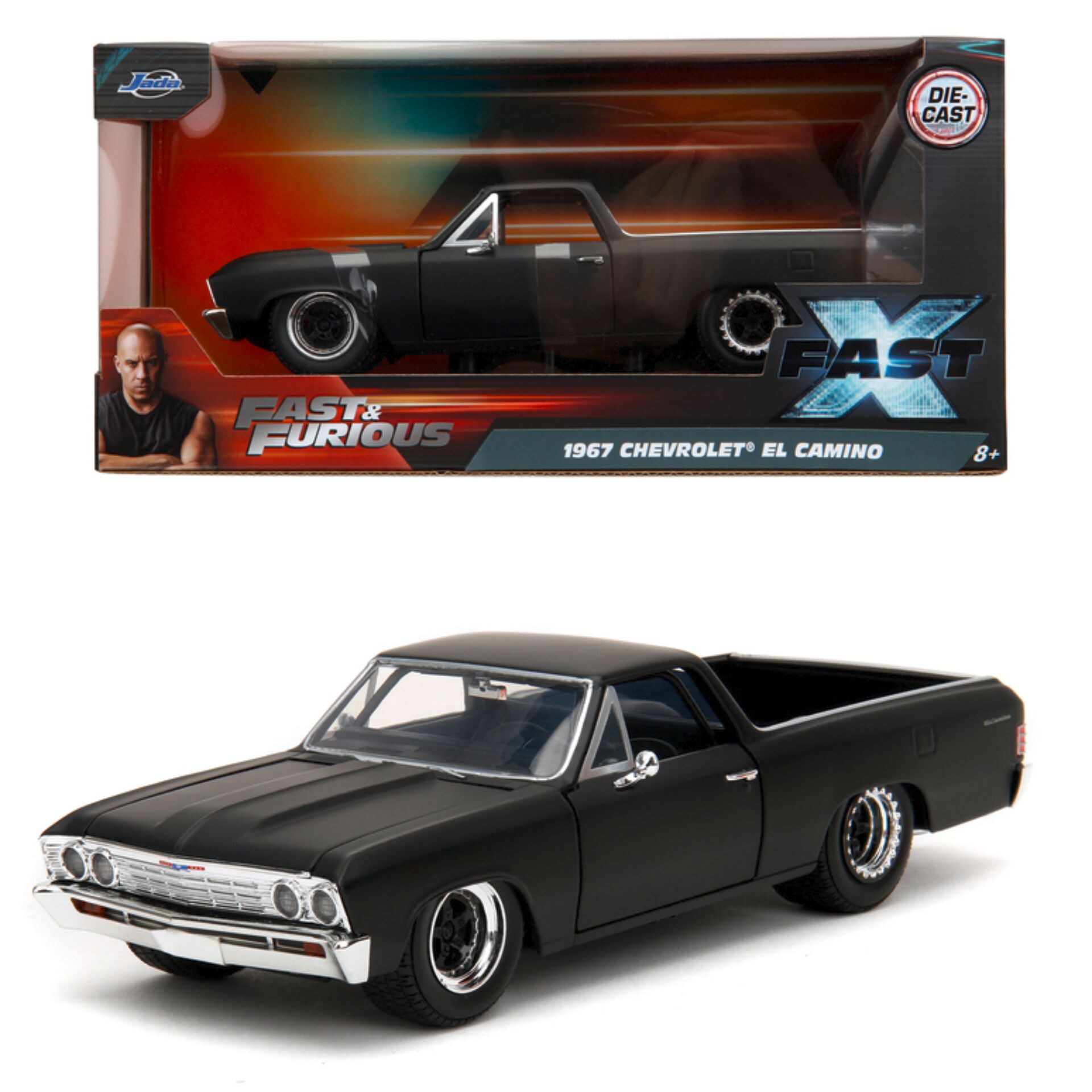 Modelauto, Die-Cast, 1967 Chevrolet, schwarz, Fast & Furious