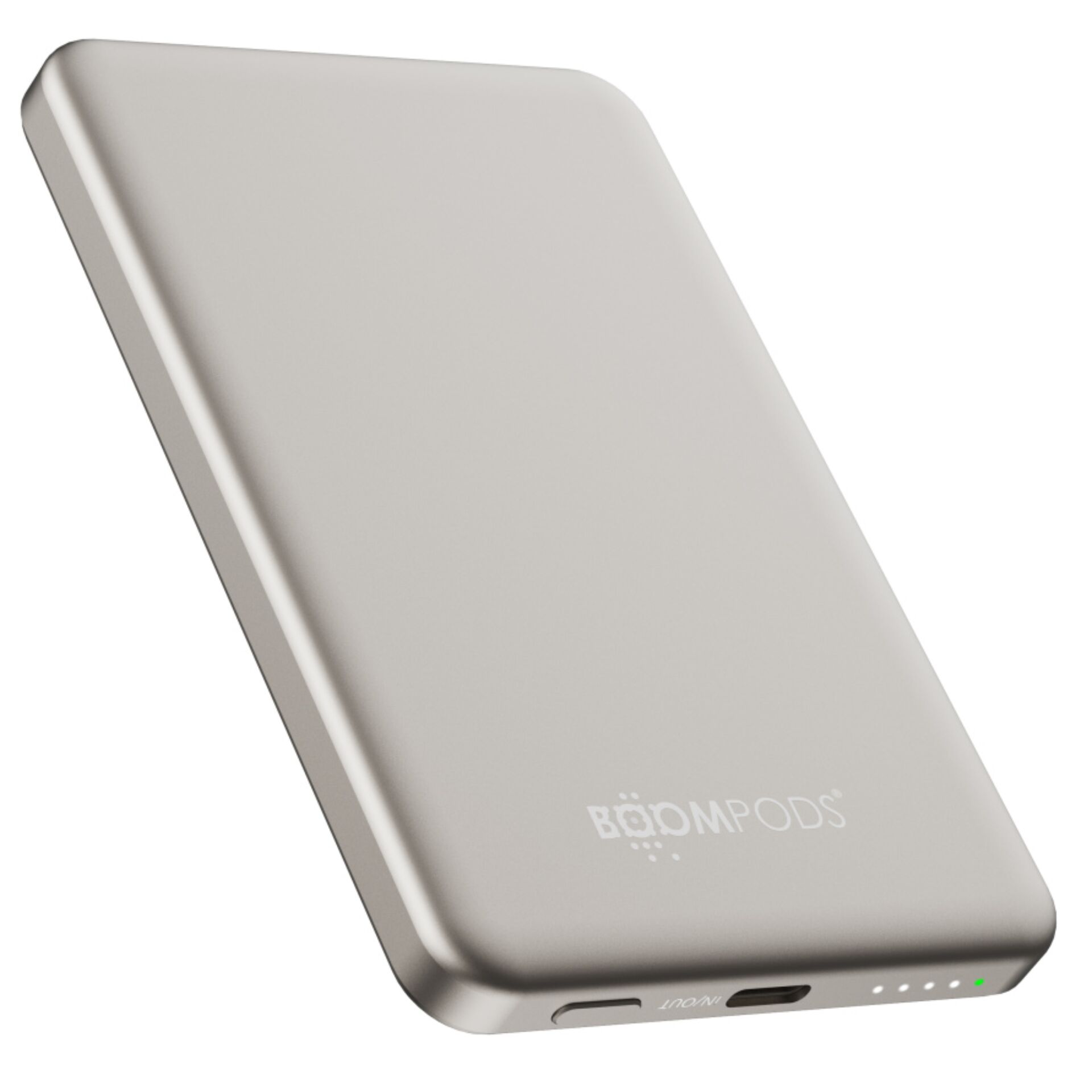 Powerbank, Externer Akku, Portabler Charger, Metallfinish, USB-C, Micro-USB, Li-Ion Akku, Anzeigelampen, Ultraschlank