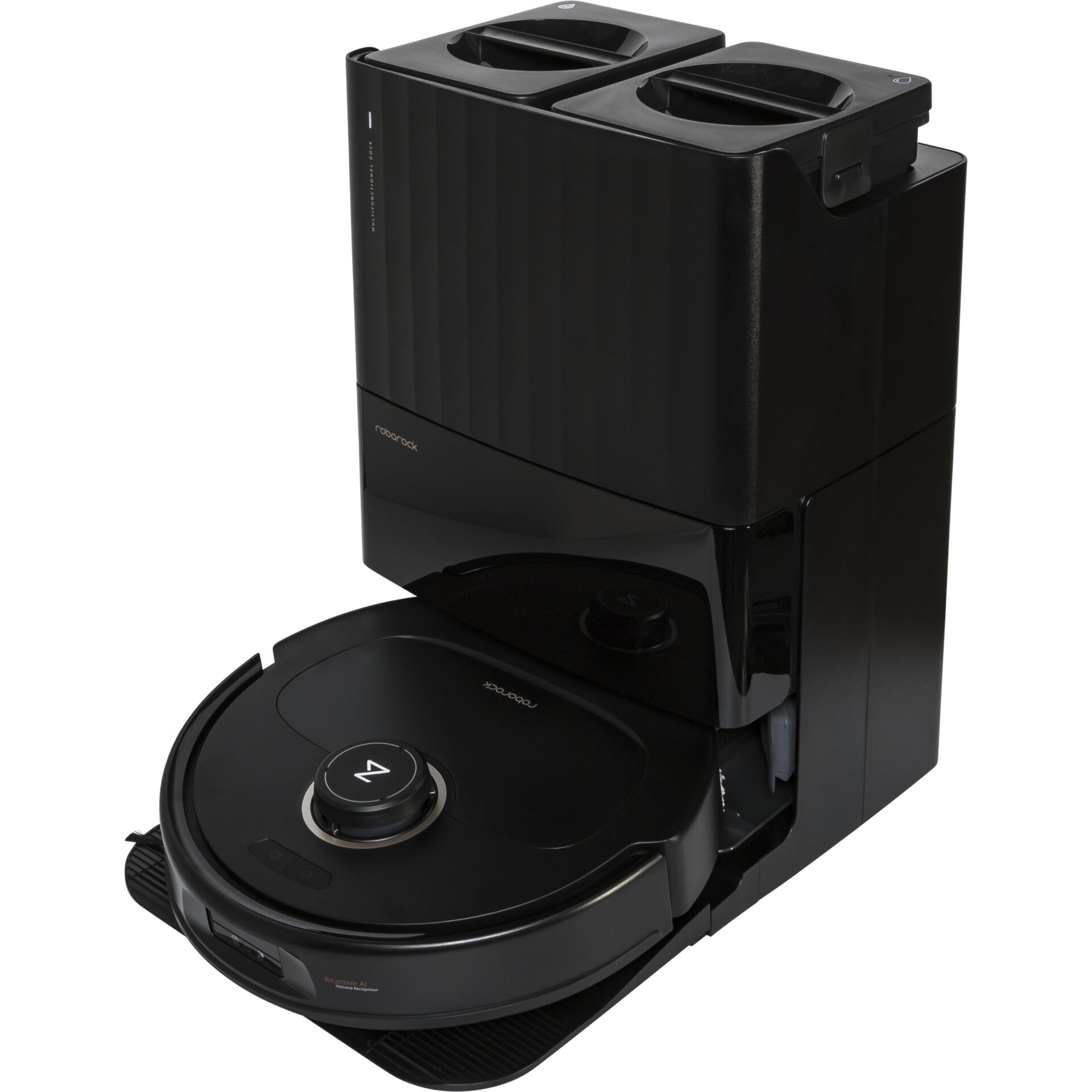 Saugroboter, Reinigungsroboter, Akkubetrieben, schwarz, Design