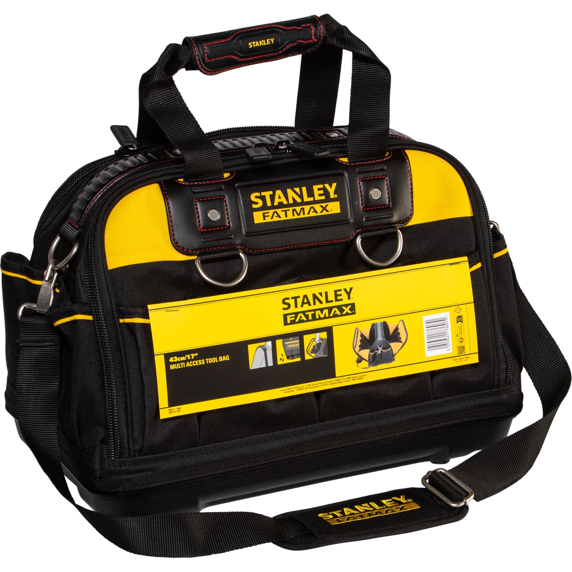 Toolcase, Tasche, Schwarz, Gelb Akzente, Umhängetasche, Werkzeugtasche, Tasche, gelb schwarz, Mehrere Fächer, Tragegriff