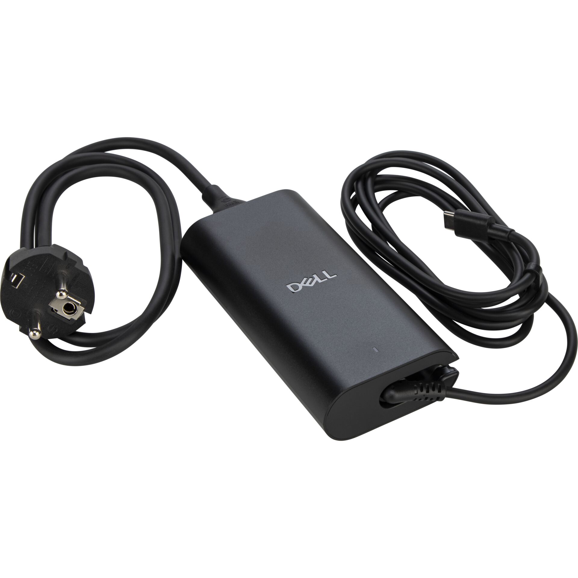 Ladegerät, USB-C, Netzteil, Reiseadapter, Kabel-Clip, Laptop-Ladegerät, Stromadapter, Schwarz, Netzteil, Dell-Kompaktadapter