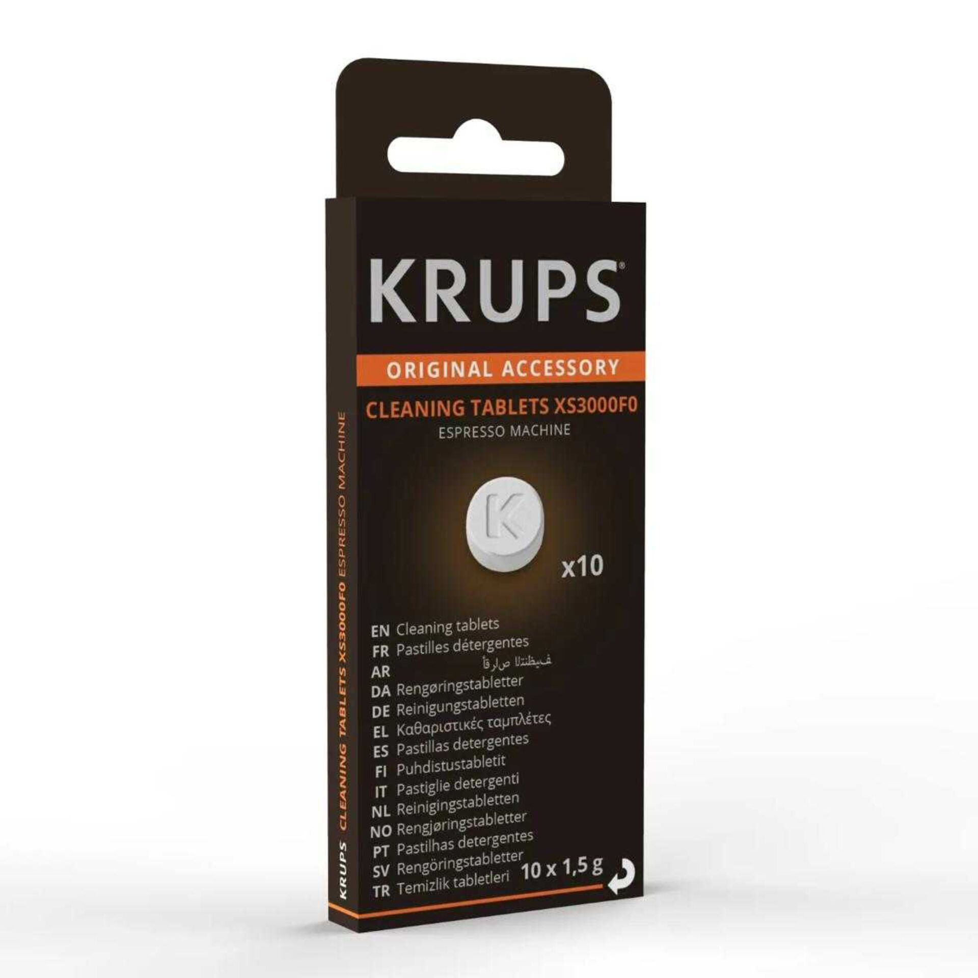 Reinigungs-Tabletten, Espresso-Maschine, Krups, Tabletten-Pack, 10 x 1,5 g