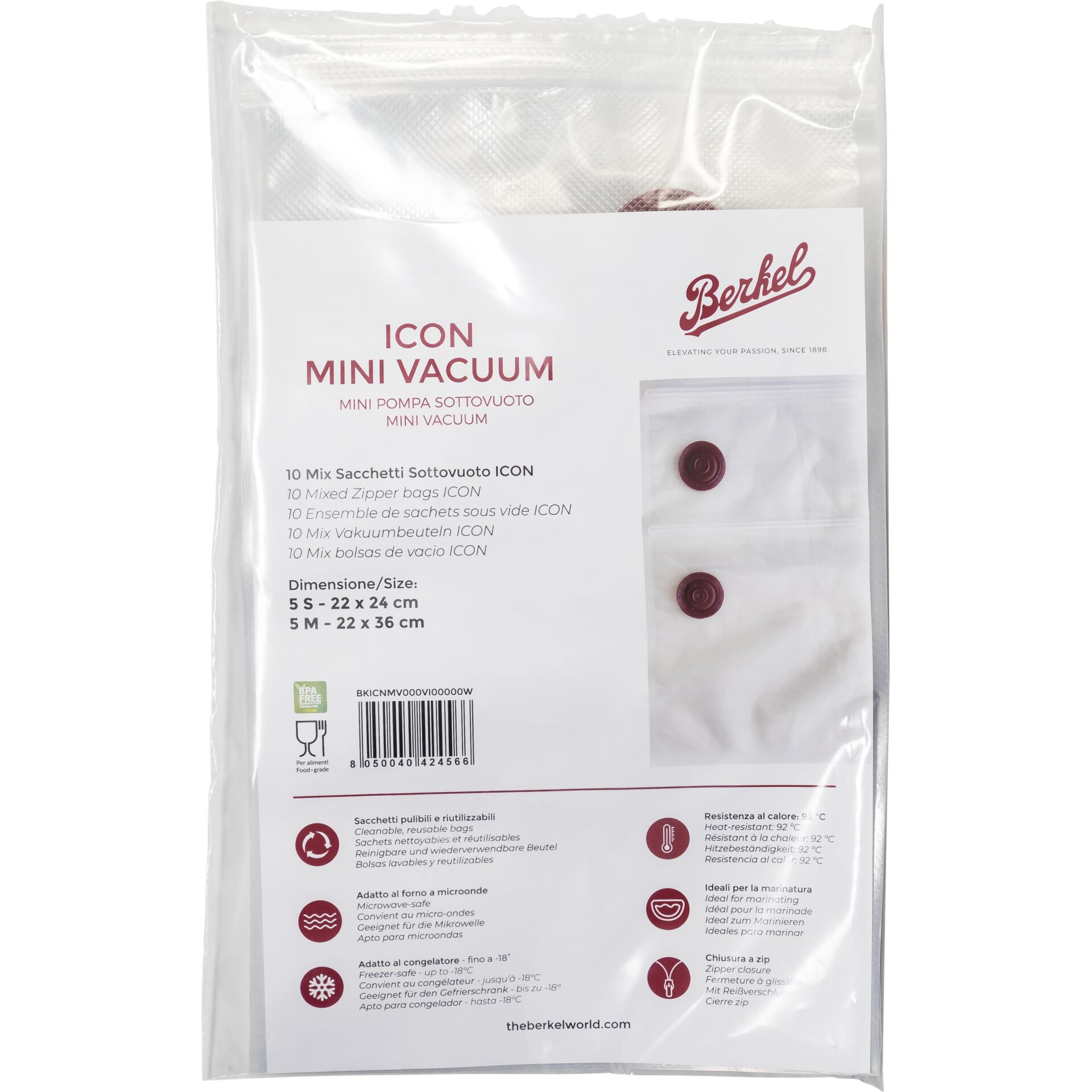 Mini-Vakuumsäcke, Vakuum Beutel, Zipper Beutel, ICON, Berkel Verpackung