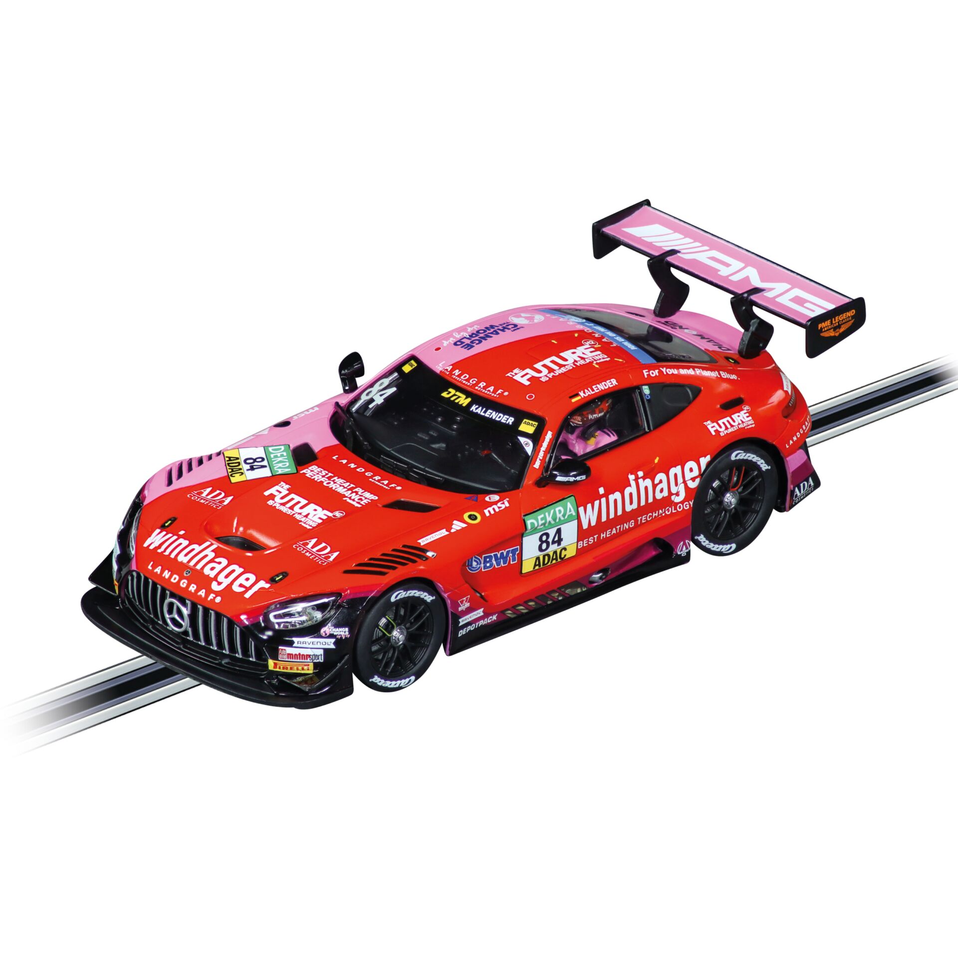 Slotcar, Mercedes-AMG GT3, Rennwagen, Rot-pink, Heckspoiler