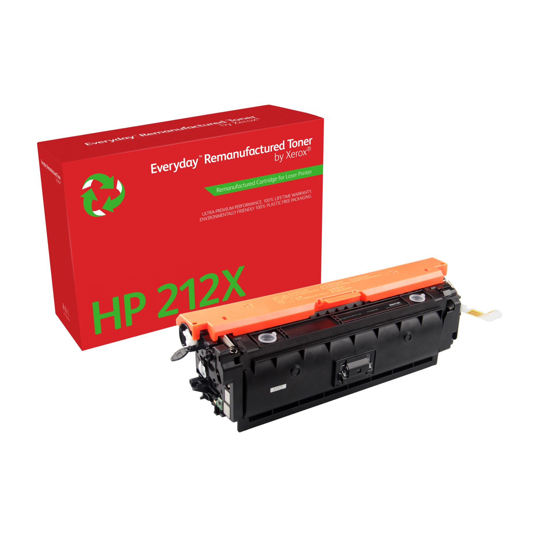 Tonerpatrone, Nachbearbeitet, HP 212X, Laserdrucker, Orangefarbenes Bauteil