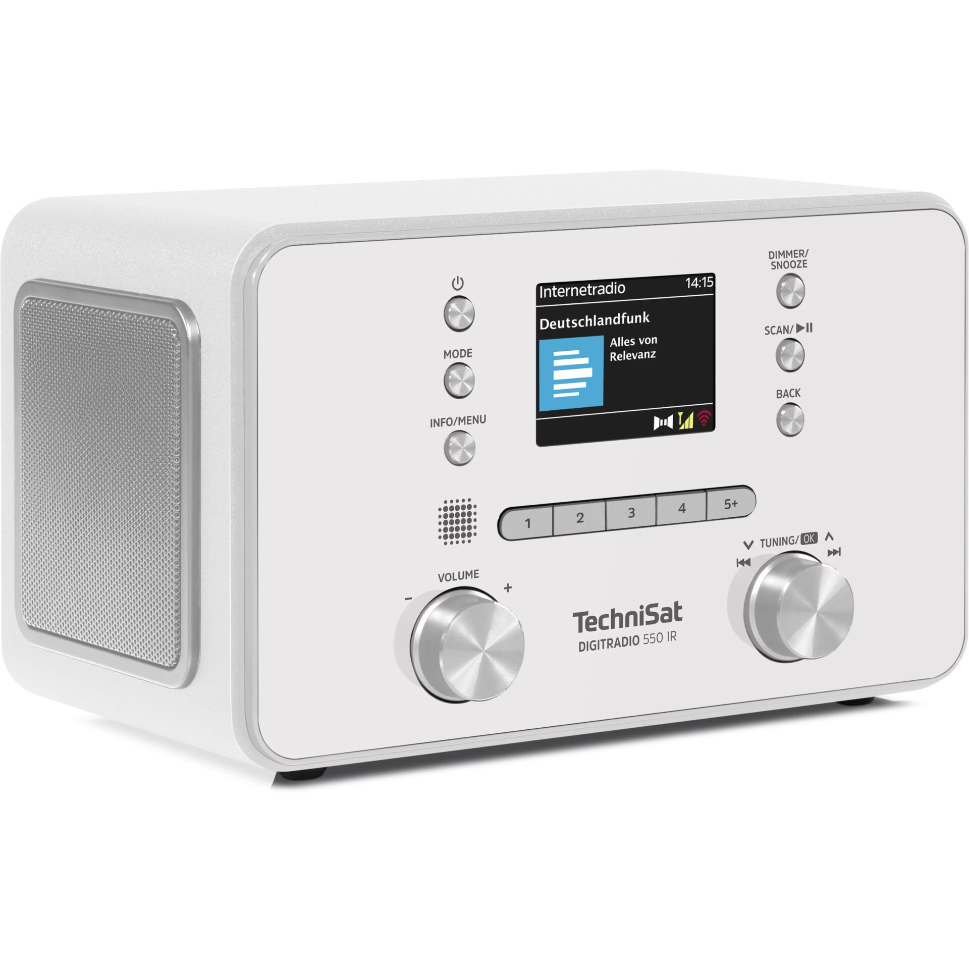 Radio, Digitalradio, Silber, Frontpanel, Lautsprechergitter